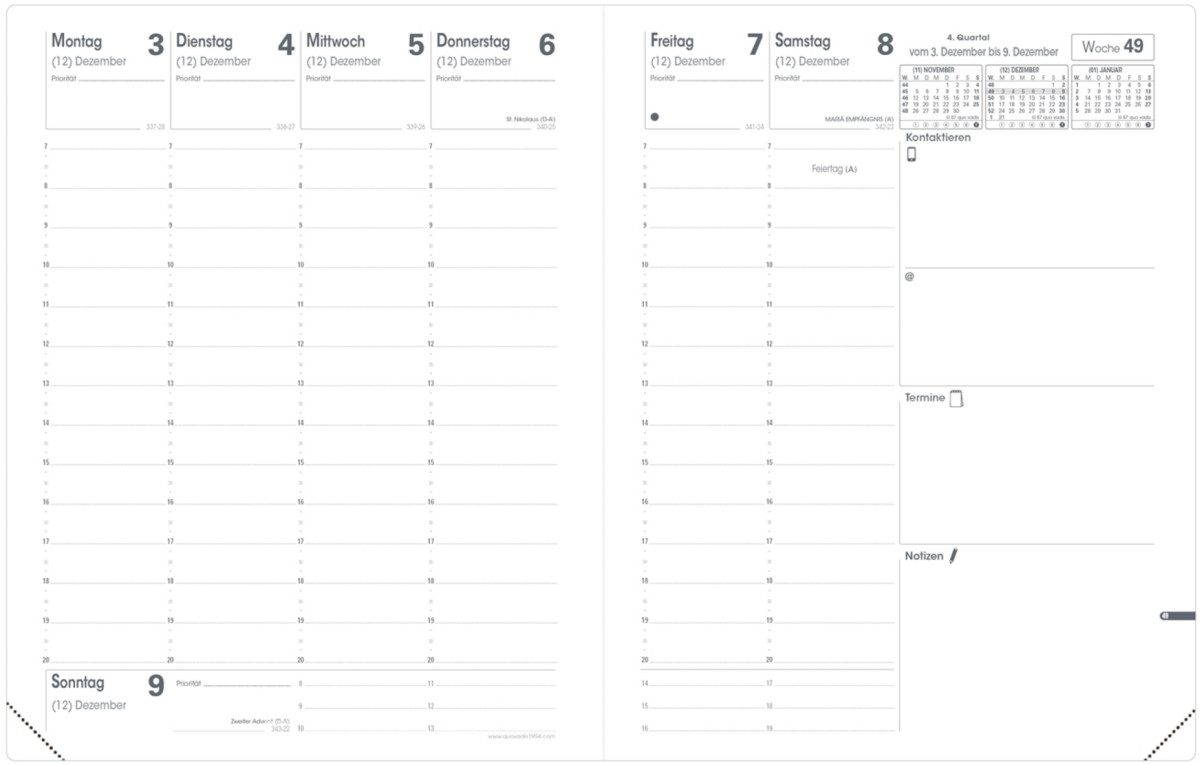 Buchkalender Buchkalender Pre 777 21x27cm Soho stahlblau 2026