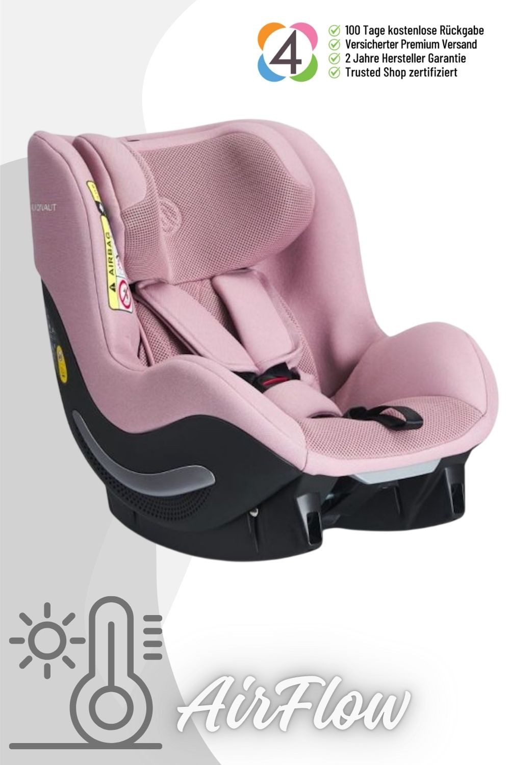 Autokindersitz AeroFIX RWF AirFlow - Rückwärtsgerichteter Kindersitz (0-18 kg)