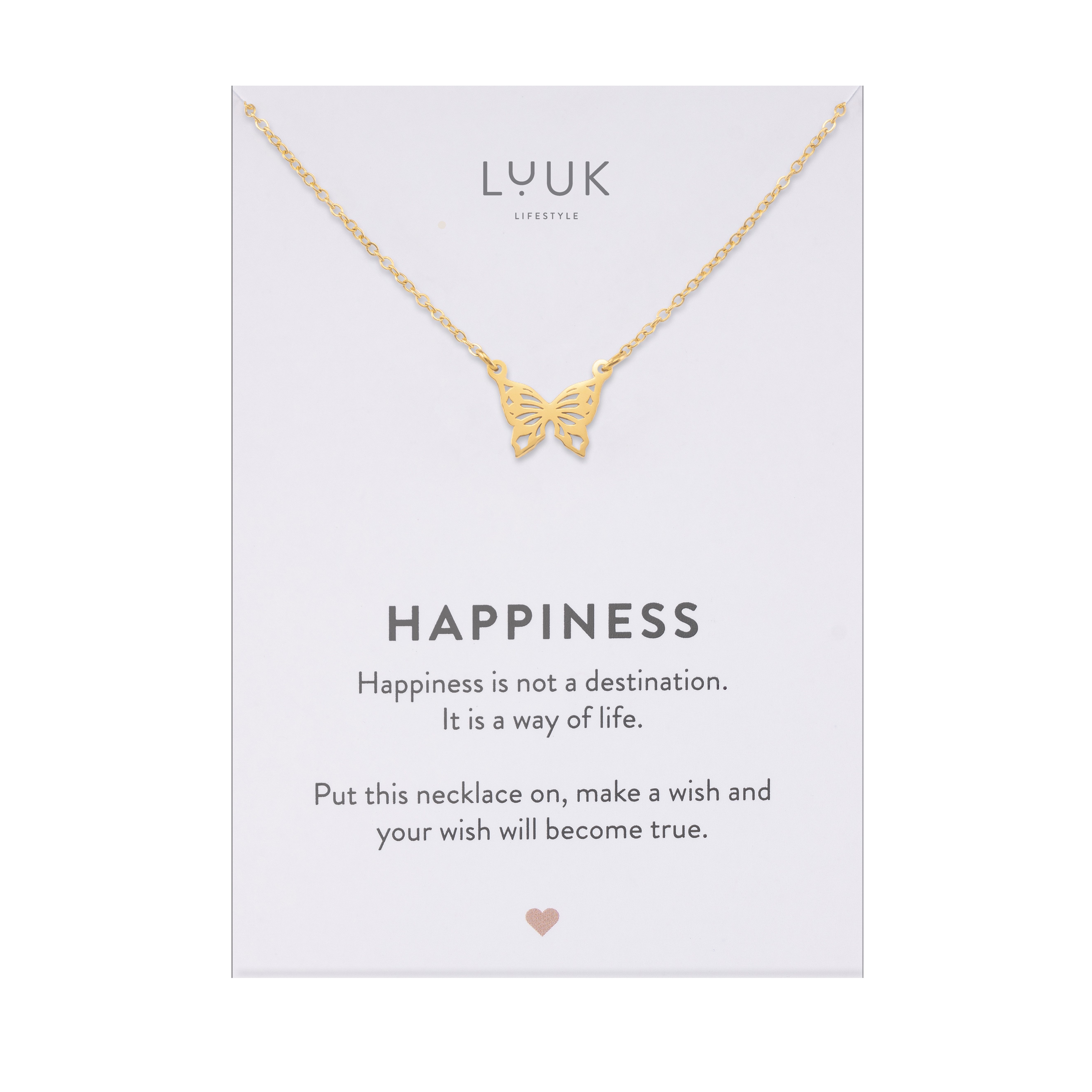LUUK LIFESTYLE Kette mit Anhänger Schmetterling, günstig online kaufen