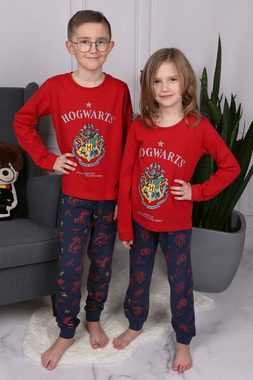 Sarcia.eu Pyjama Harry Potter Jungen Schlafanzug mit langer Hose, langen Ärmeln 8 Jahre