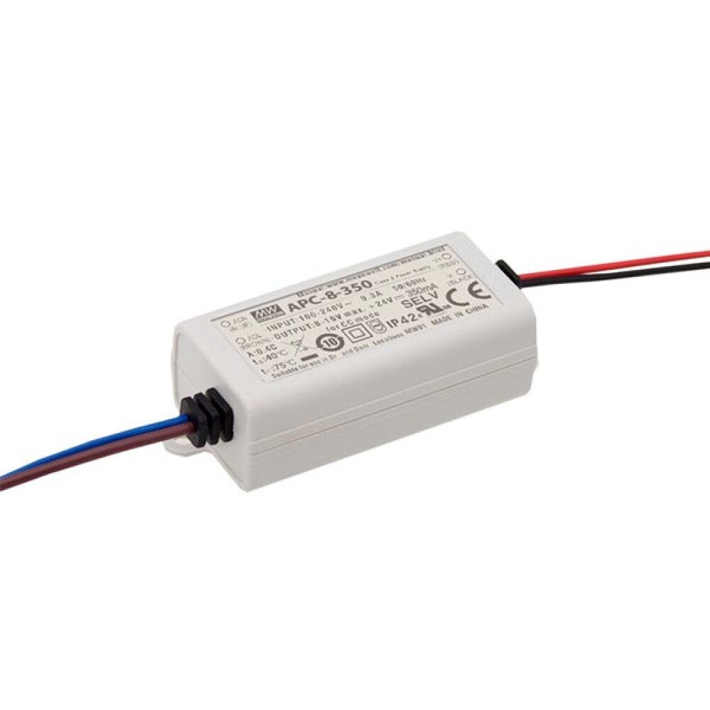 MeanWell Rundstecker LED-TREIBER - KONSTANTSTROM - 1 AUSGANG - 350 mA - 8.05 W, 1-tlg.