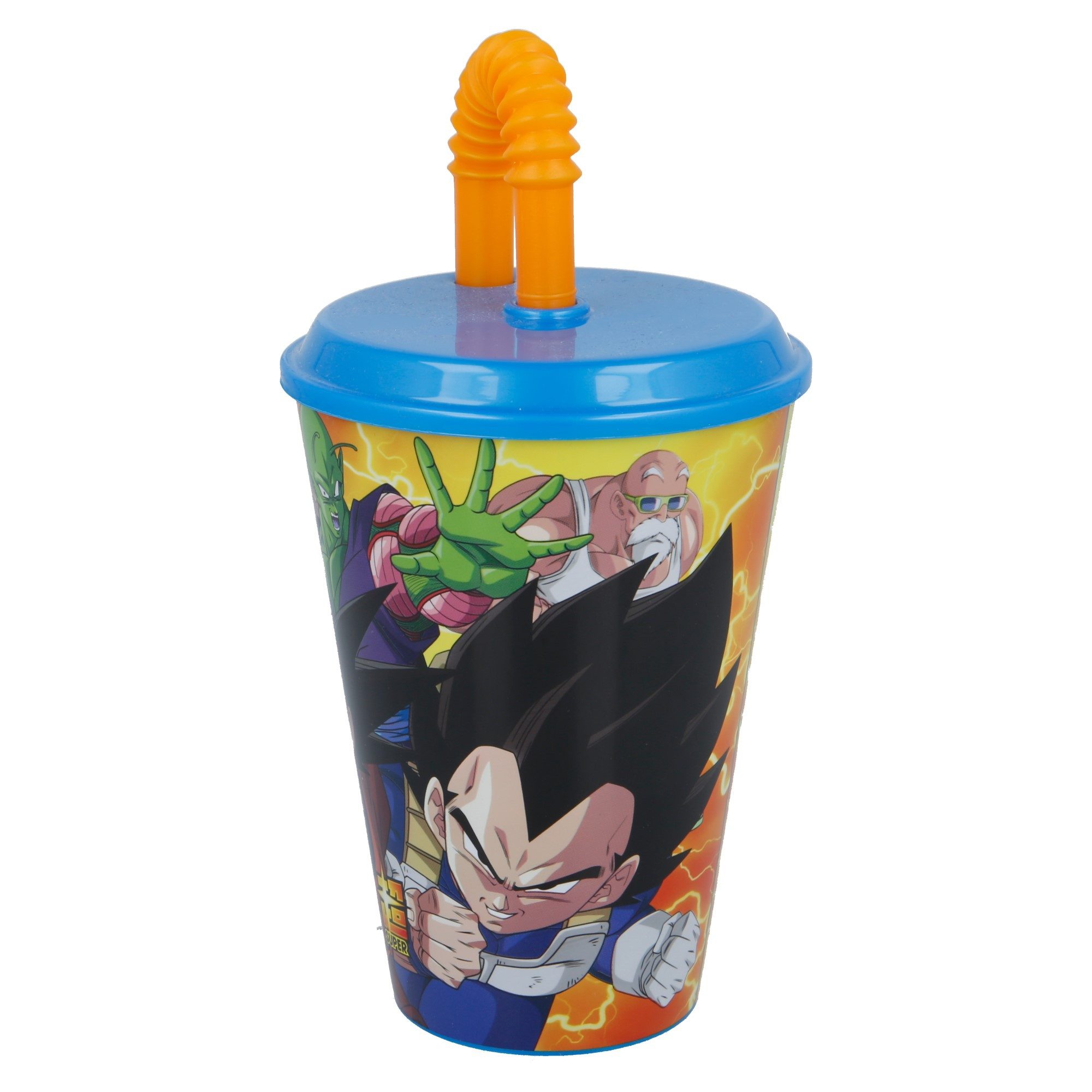 Dragon Ball Kinderbecher, PP, mit Deckel und Trinkhalm 430 ml BPA frei