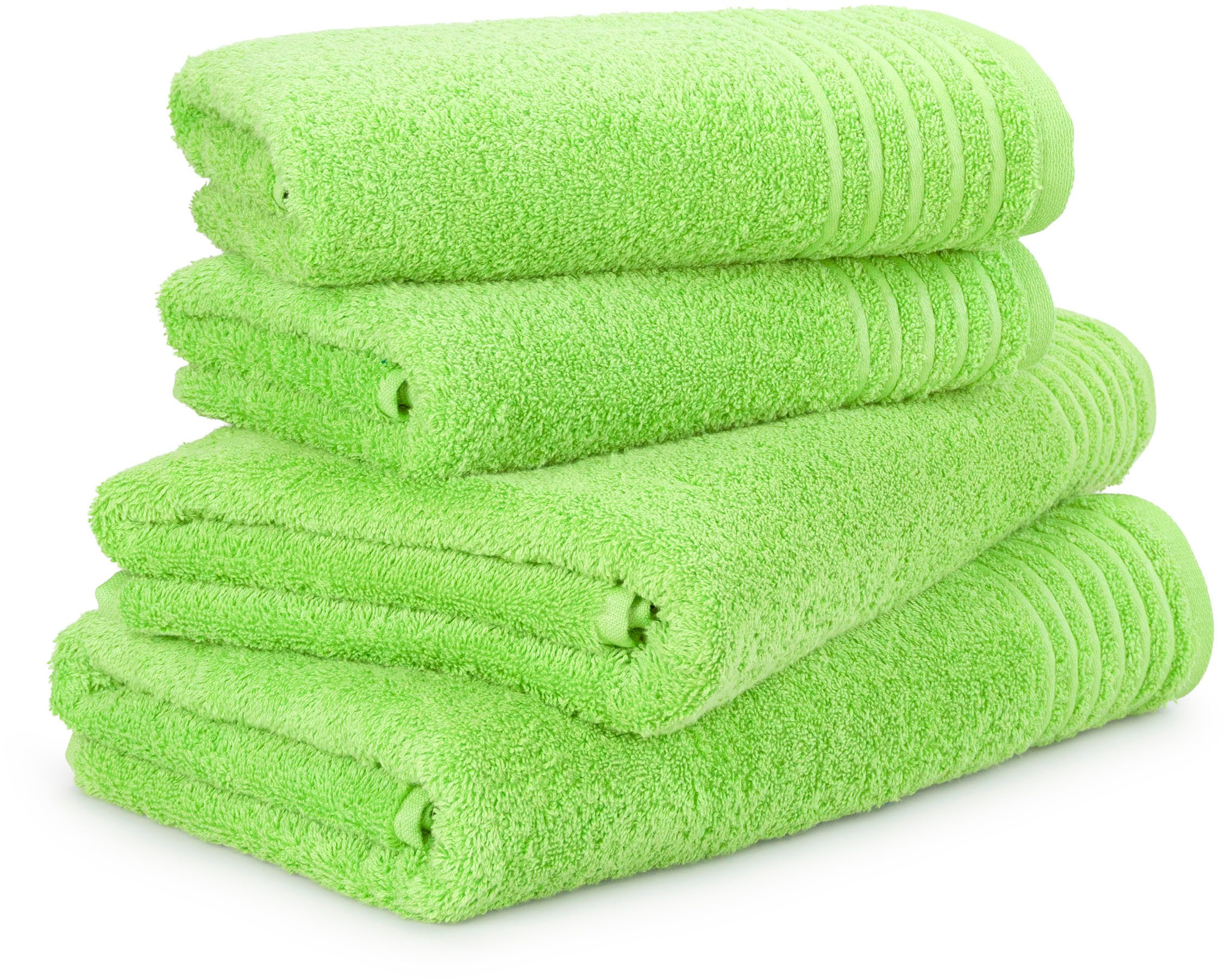 Möve Handtuch Set New Classic, Walkfrottier (4-St), 2x Hand- und 2x Duschtücher, 100% bester Baumwolle (480 g/m)