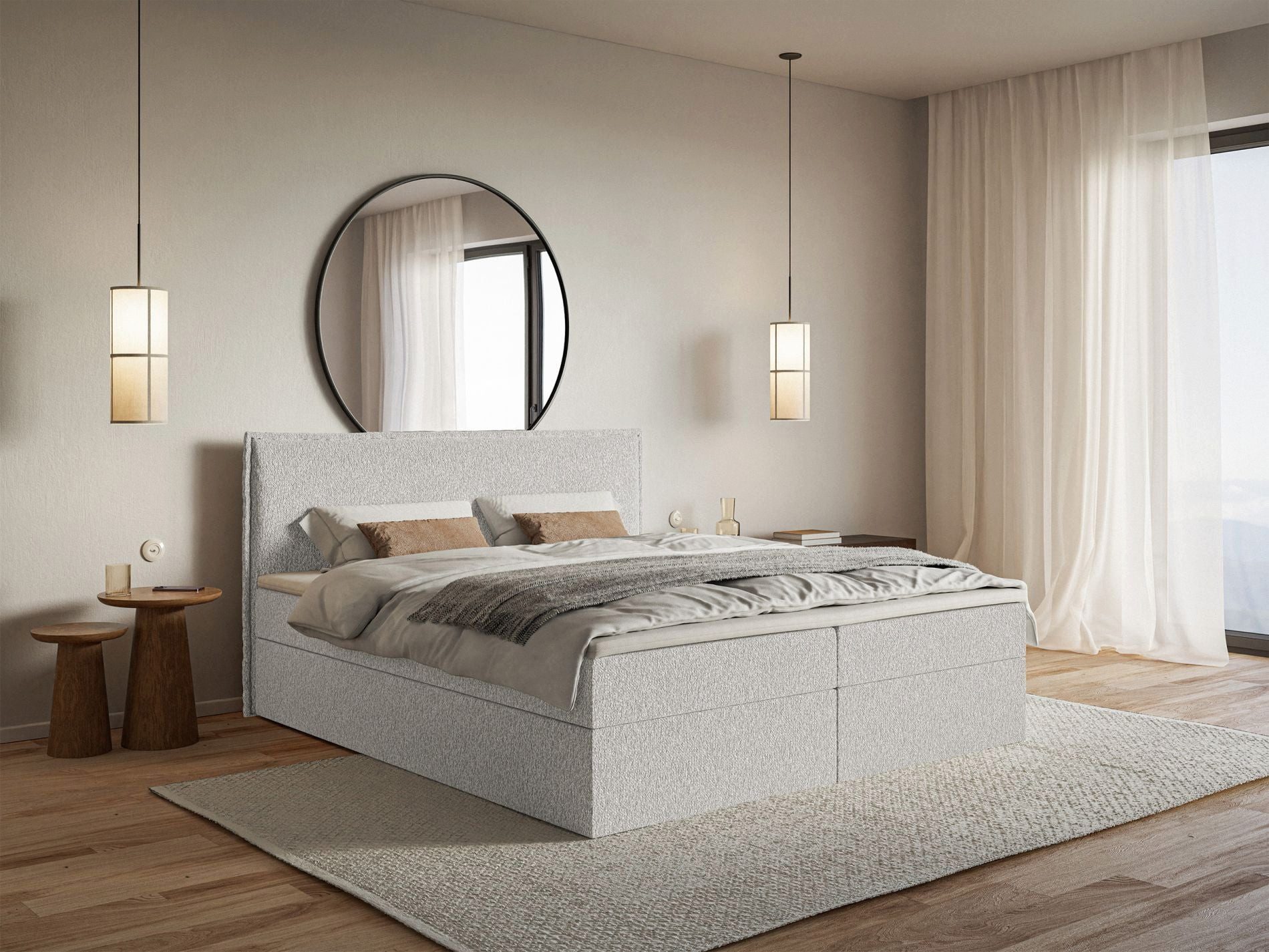 Selsey Boxbett SOFTIE, mit Bettkasten und Topper, Bonnell-Federkernmatratze