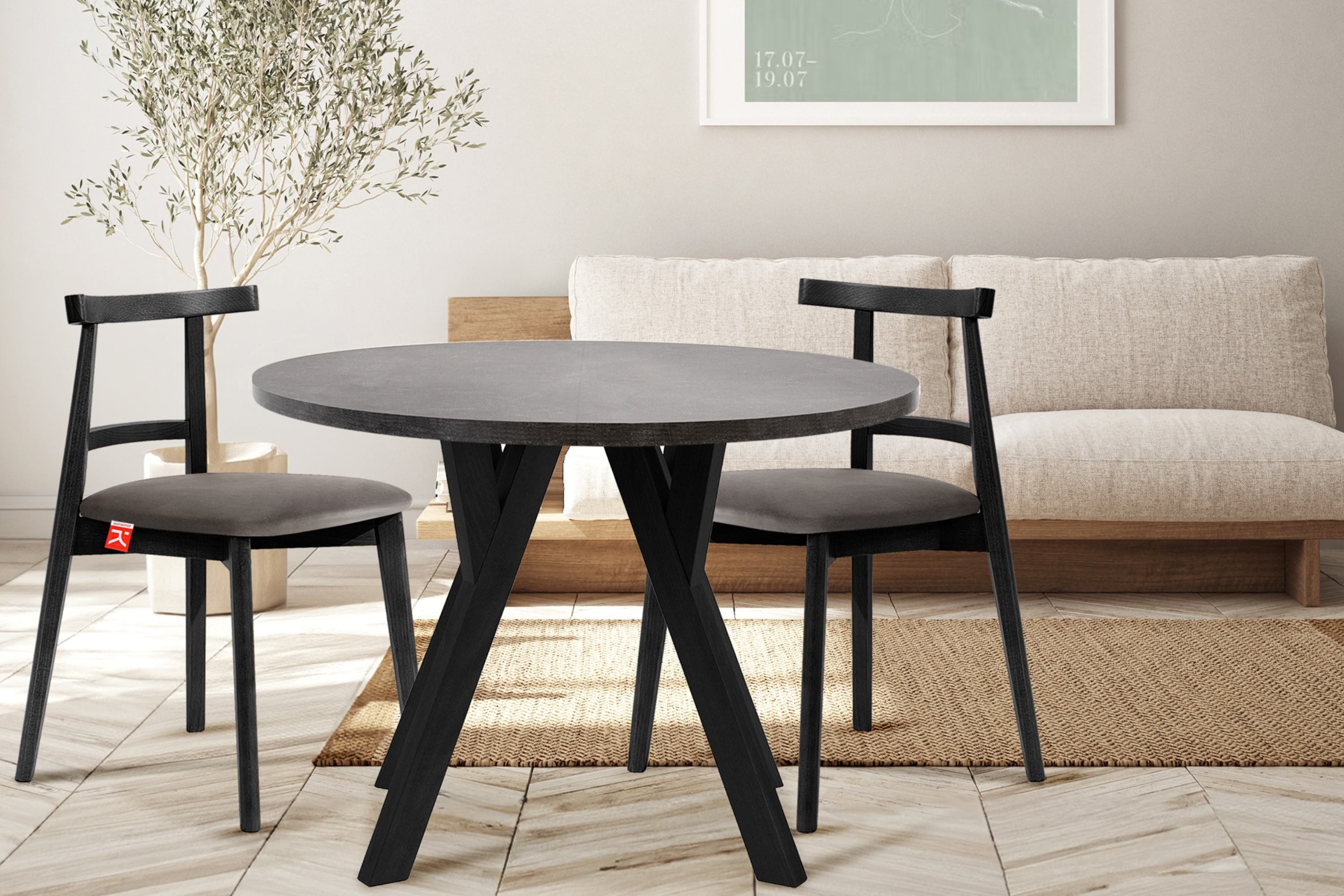 KONSIMO® Esstisch INDAGA Esszimmertisch Ausziehbar Rund, günstig online kaufen