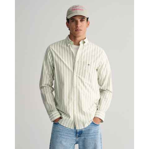 Gant Langarmhemd REG WIDE POPLIN STRIPE SHIRT mit breiten Streifen