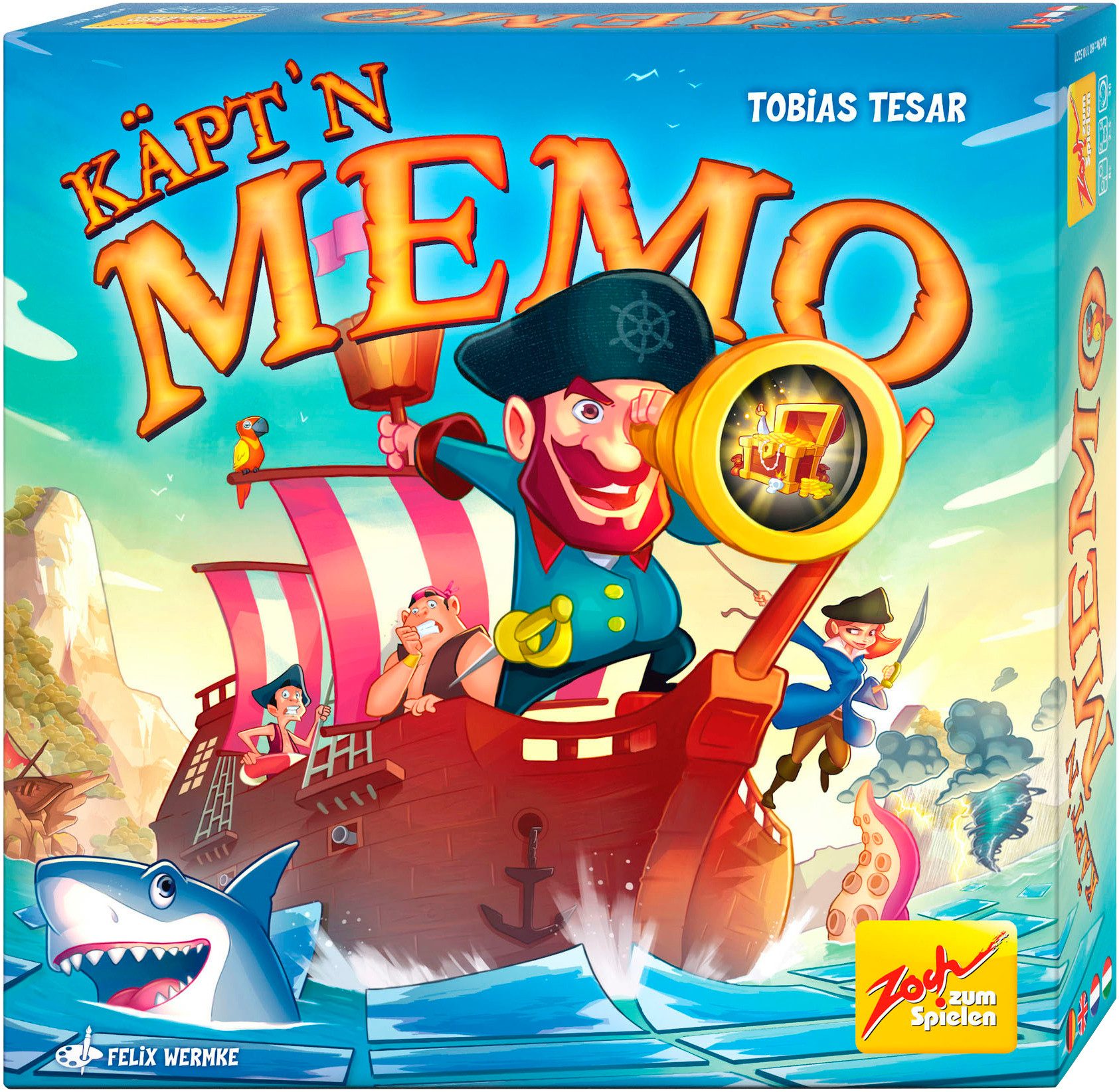 Zoch Spiel Käpt'n Memo, Familienspiel, Made in Germany