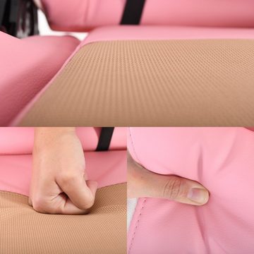 Raburg Gaming-Stuhl DRIFT Bürostuhl AURA in ROSA-WEIß, Soft-Touch Kunstleder, ergonomisch, 180° Easy-Chill-Funktion, abriebfeste Kontaktflächen in BEIGE, 360° drehbar, belastbar bis 120 kg