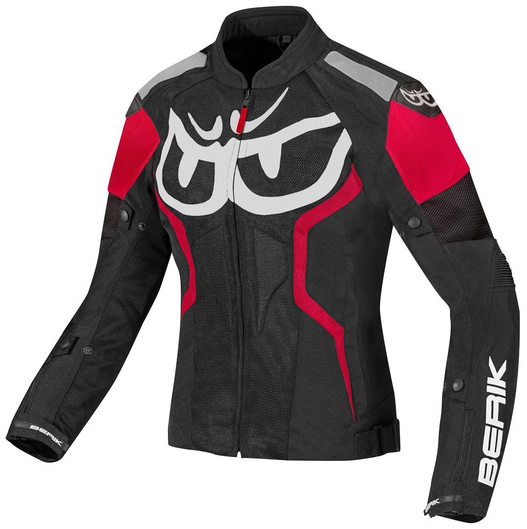 Berik Motorradjacke Imola Air Damen Motorrad Textiljacke Black/White/Red