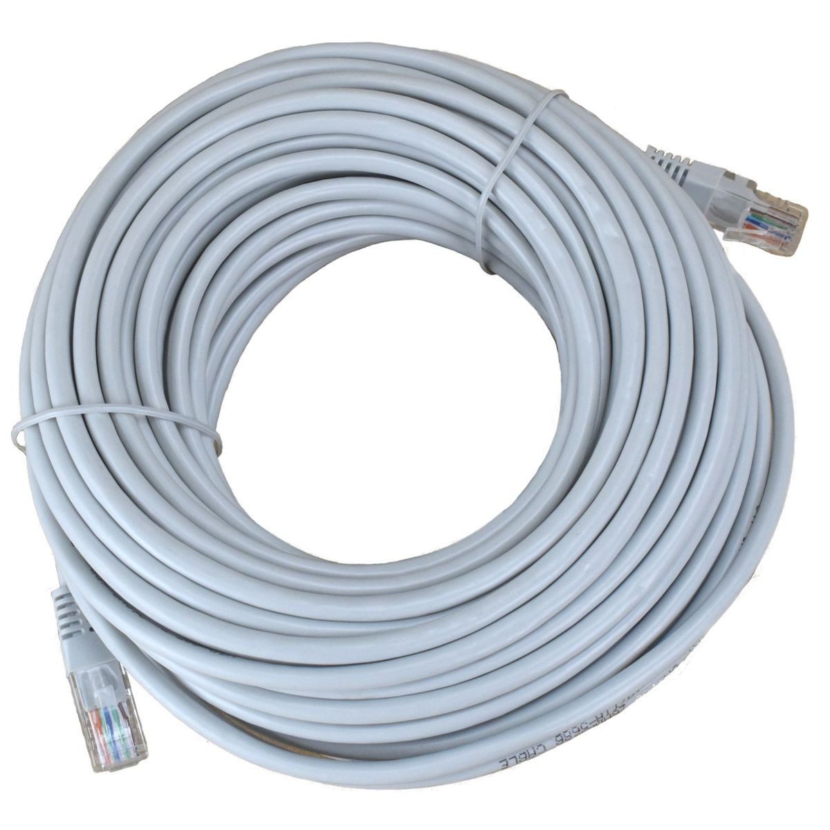 BENSON XL LAN Kabel 20m UTP Datenkabel in weiß RJ45 Stecker Cat 5e 26AWG 4PR. Netzwerkkabel, (2000 cm), extra lang