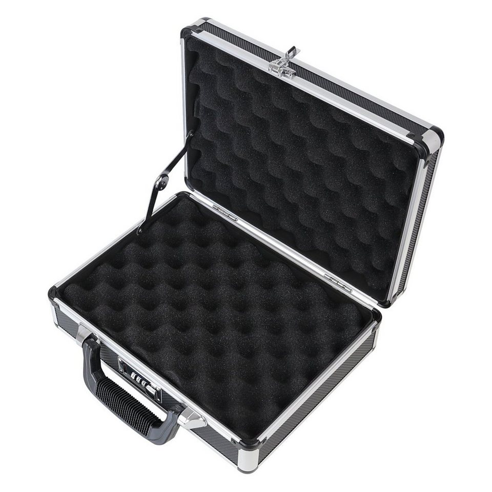 HMF Aufbewahrungsbox Waffenkoffer mit Zahlenschloss, Transportkoffer für  Waffen, Airsoft- / Paintball Gewehre, 31x26x11 cm