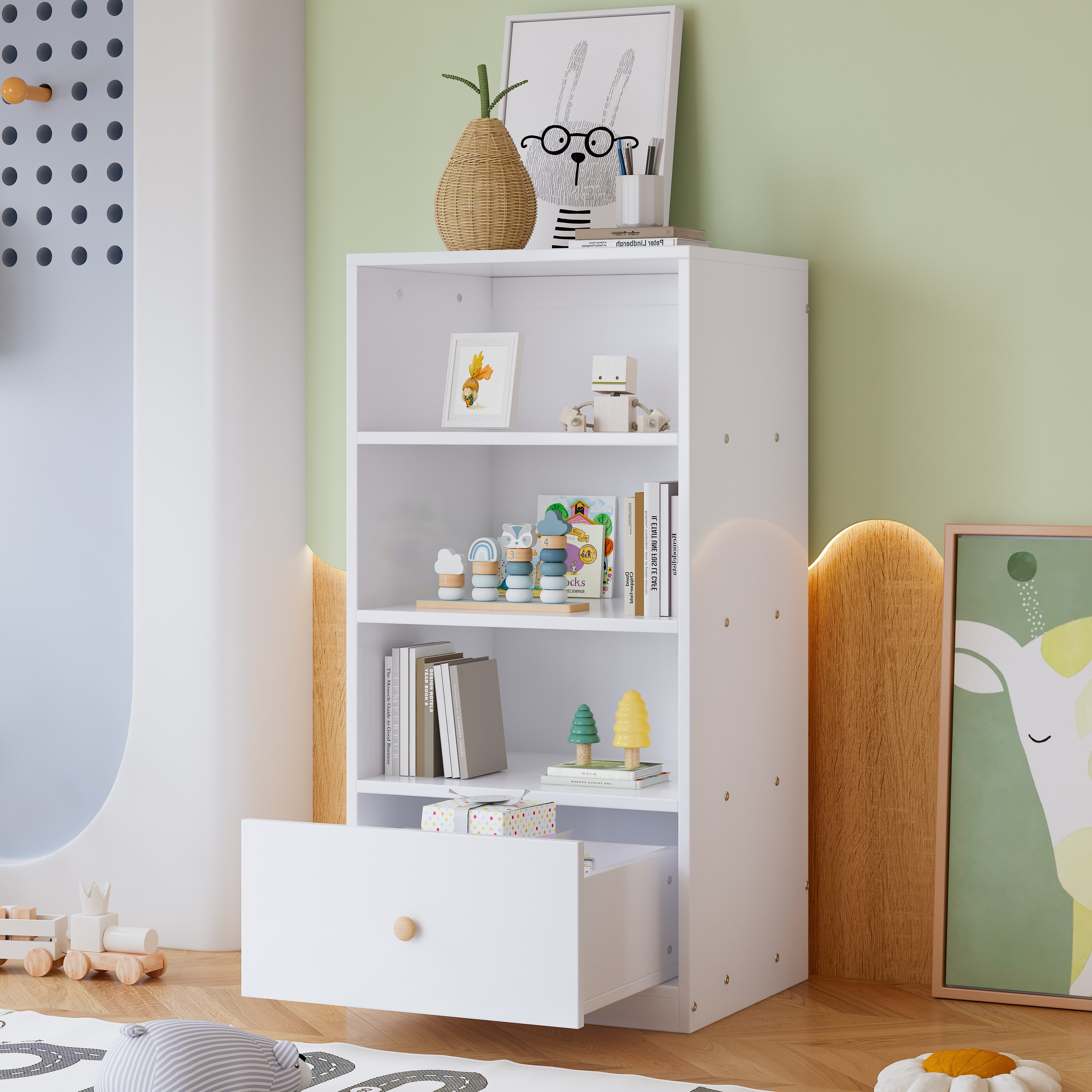 Yorbay Kinderregal Bücherablage, geräumige Schublade und günstig online kaufen