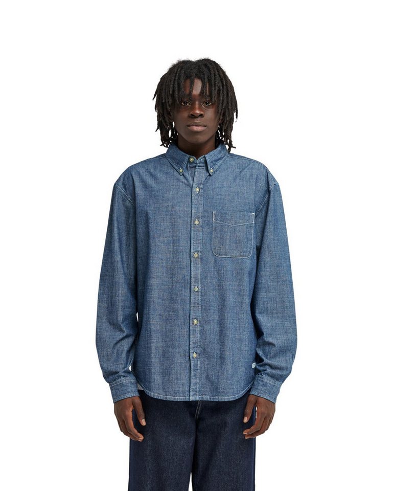 Element Langarmhemd Button Down Regular Chambray