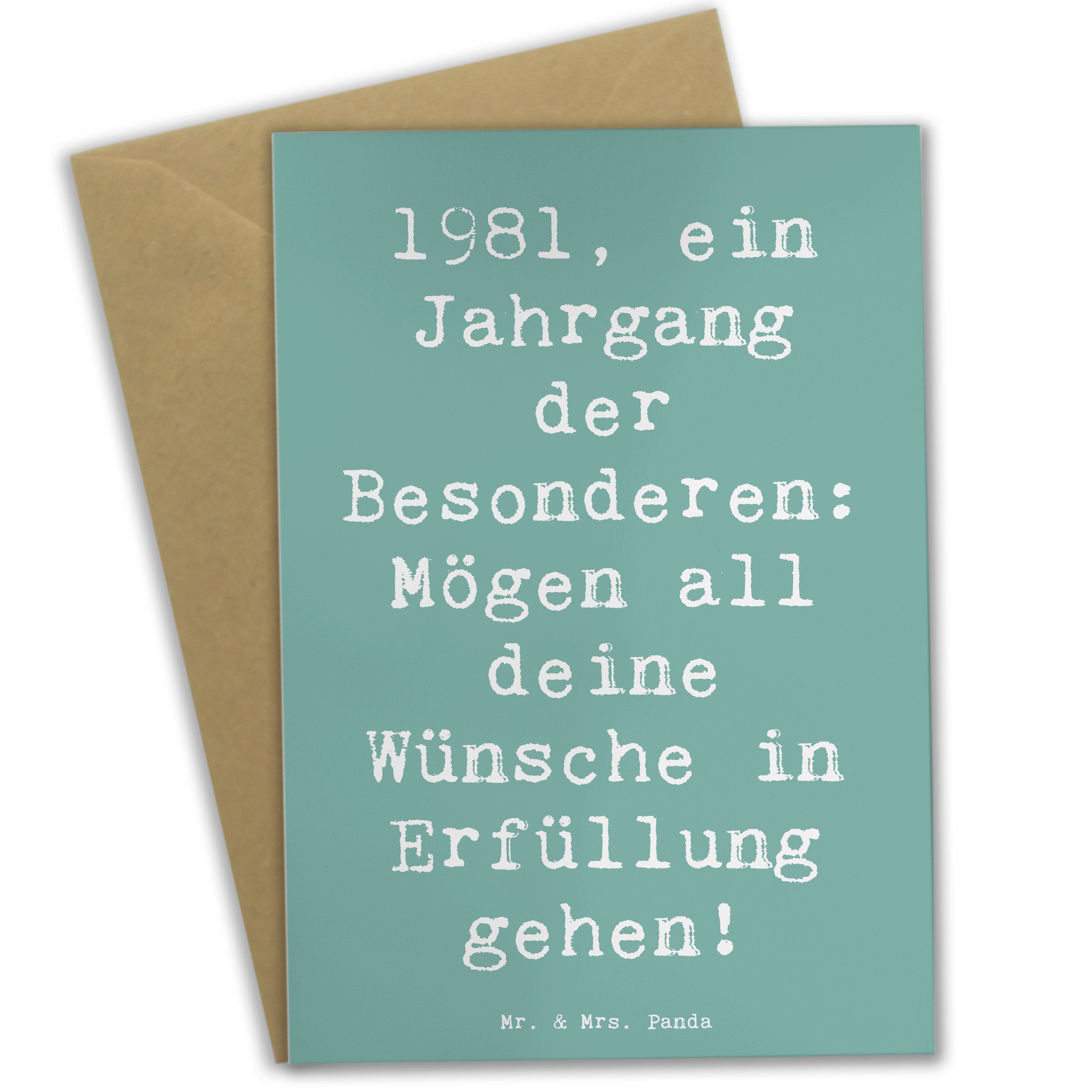 Grußkarte 1981 Geburtstag - Meeresbrise - Geschenk, Einladungskarte, Wünsche er