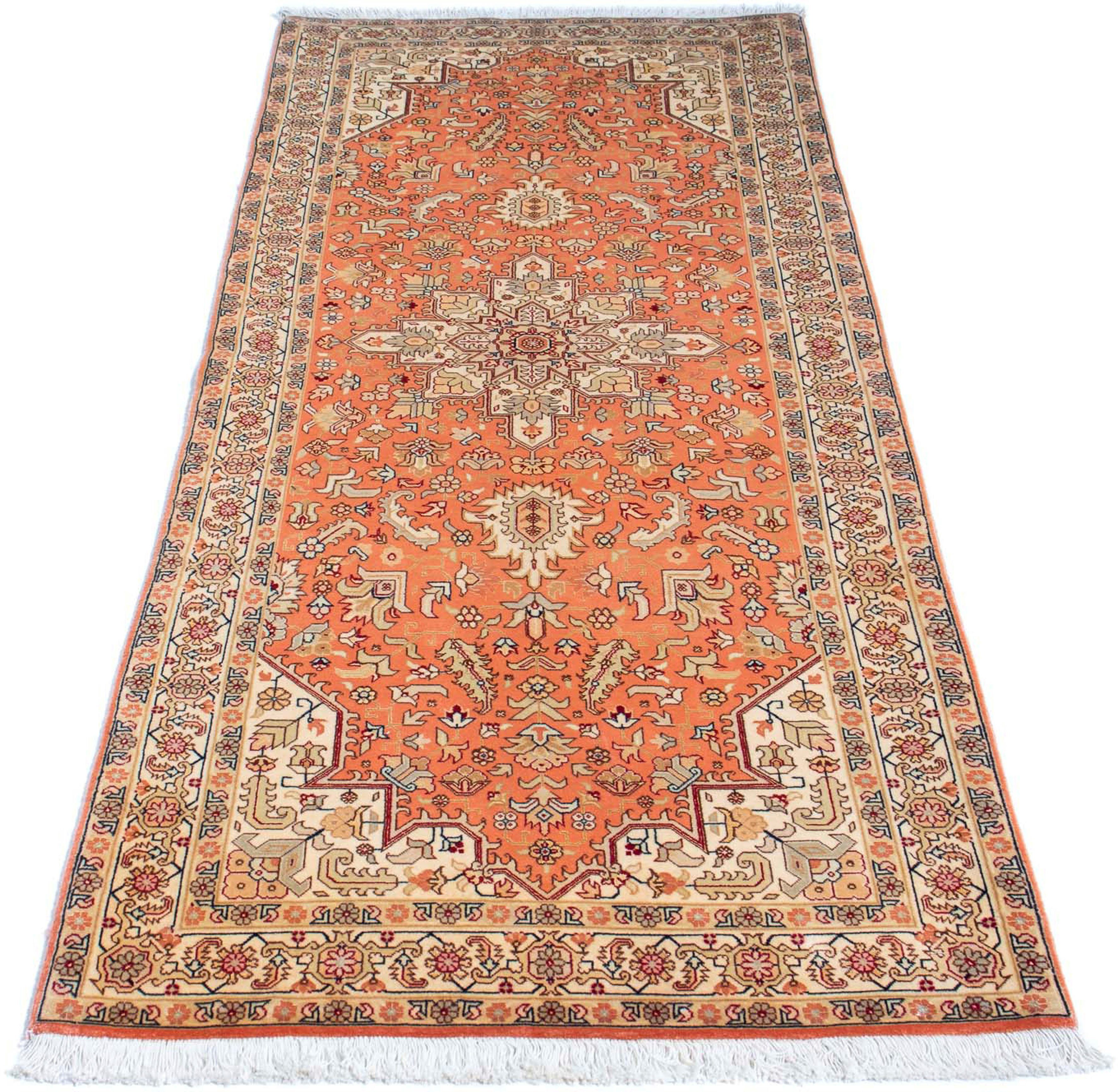 Orientteppich Perser - Täbriz - Royal - 216 x 80 cm - rost, morgenland, rechteckig, Höhe: 7 mm, Wohnzimmer, Handgeknüpft, Einzelstück mit Zertifikat