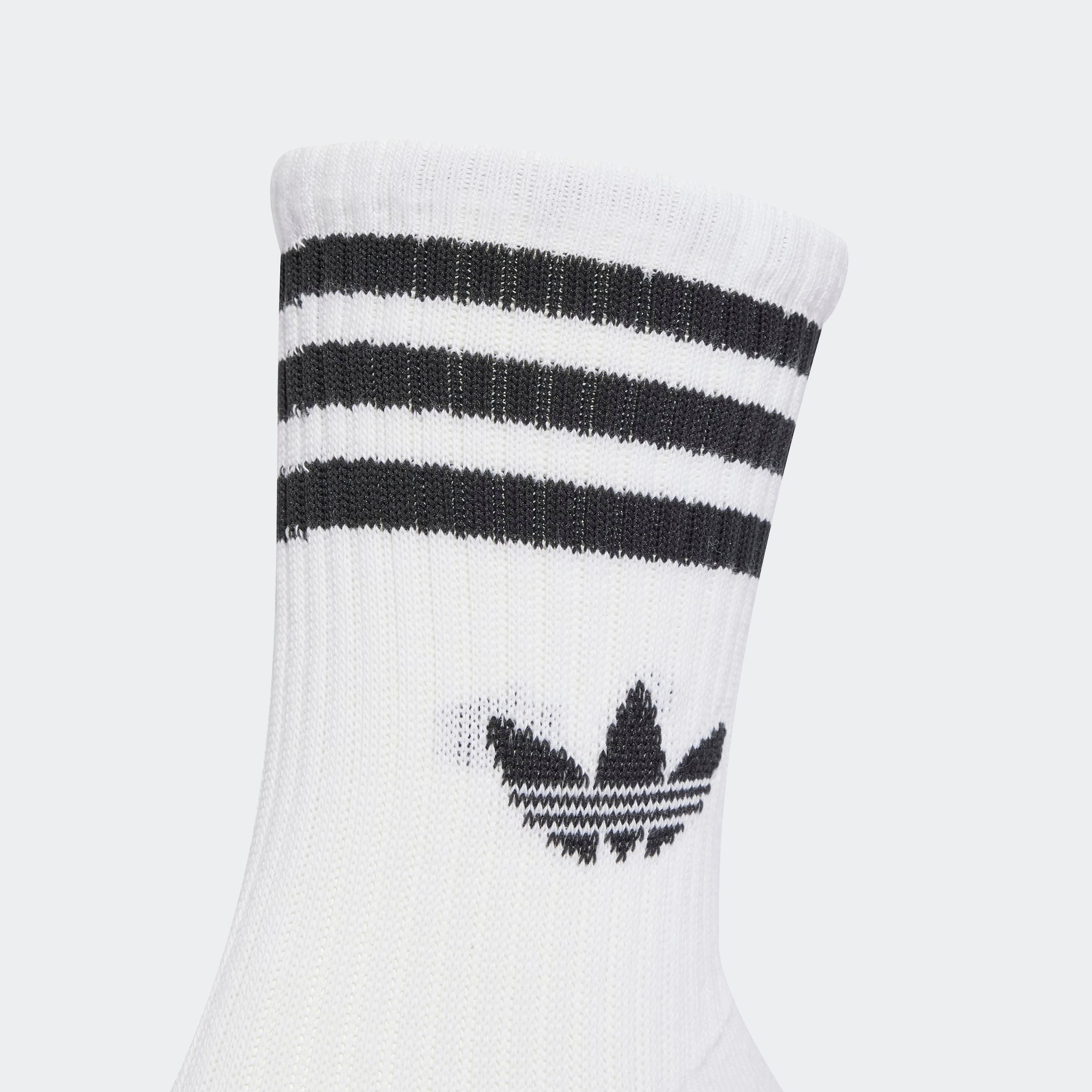 adidas Originals Sportsocken 3-STREIFEN CREW, 6 PAAR (6-Paar) für Erwachsene, geripptes Material am Bein