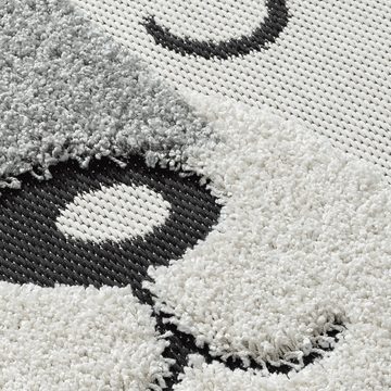 Teppich Runder Kinderteppich flauschig – schlafender Bär – in creme, Teppich-Traum, rund, Höhe: 20 mm