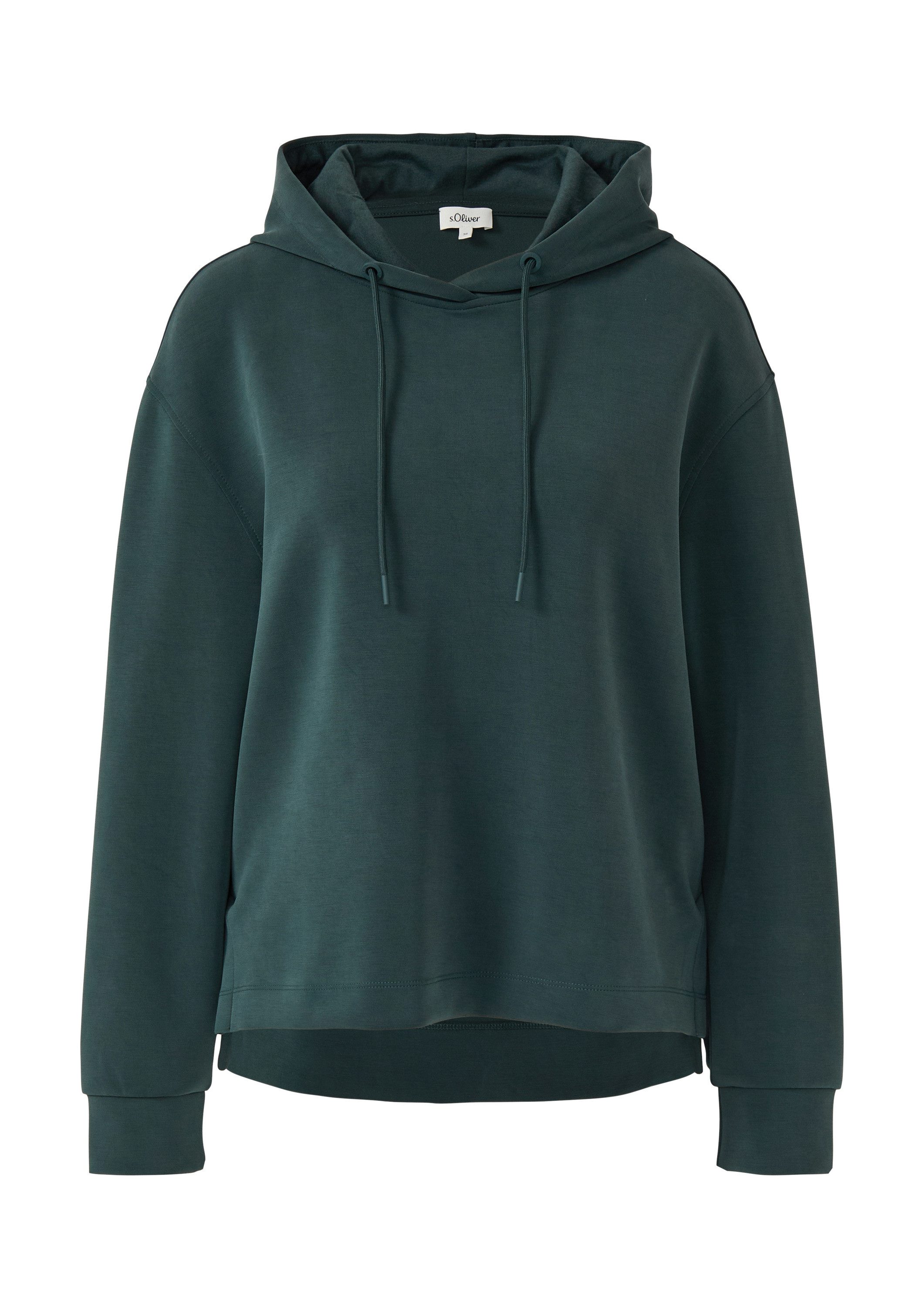 s.Oliver Sweatshirt Sweatshirt Scuba-Hoodie mit Seitenschlitzen günstig online kaufen