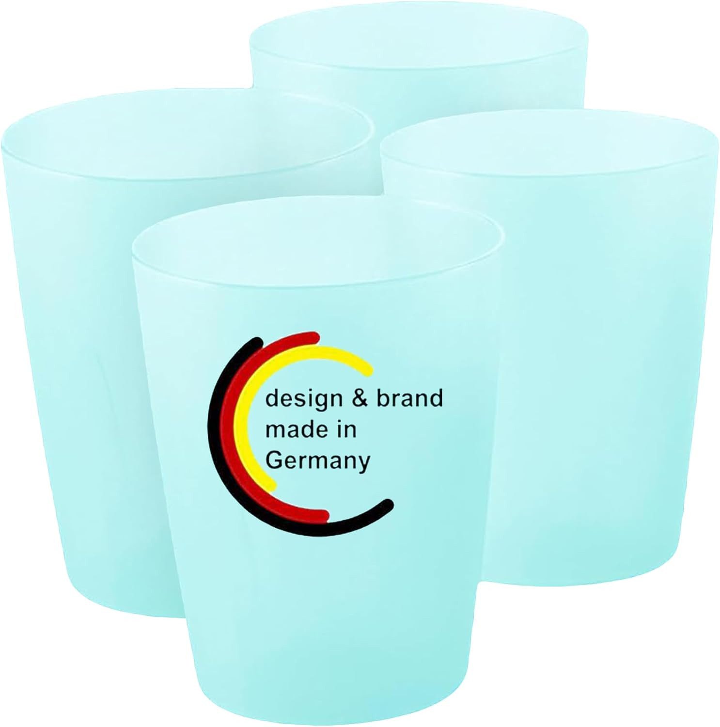 Kindergeschirr-Set KiNDERWELT Trinkbecher Set 4 x 250 ml aquamarin aus Kunststoff