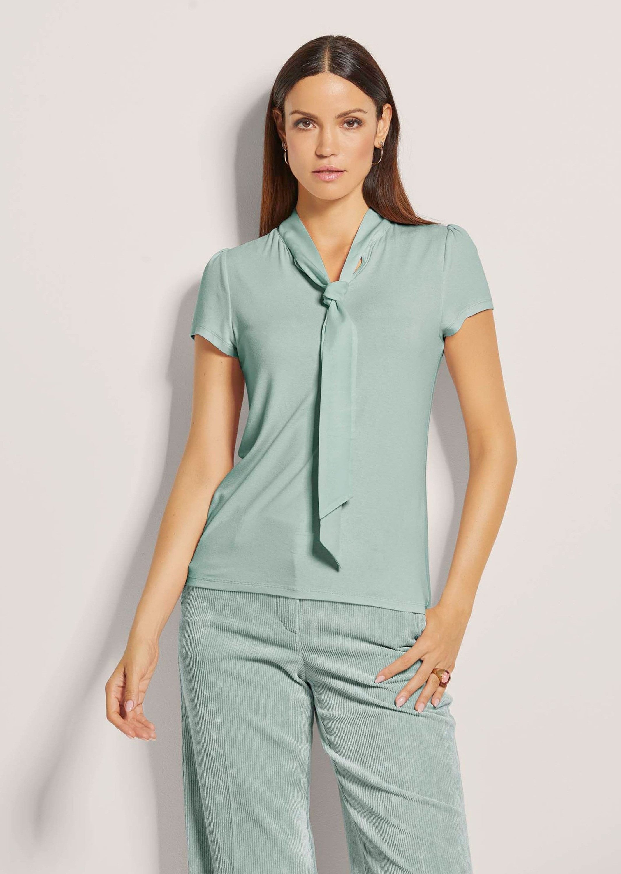 MADELEINE Kurzarmshirt Kurzarmoberteil mit Schluppe günstig online kaufen