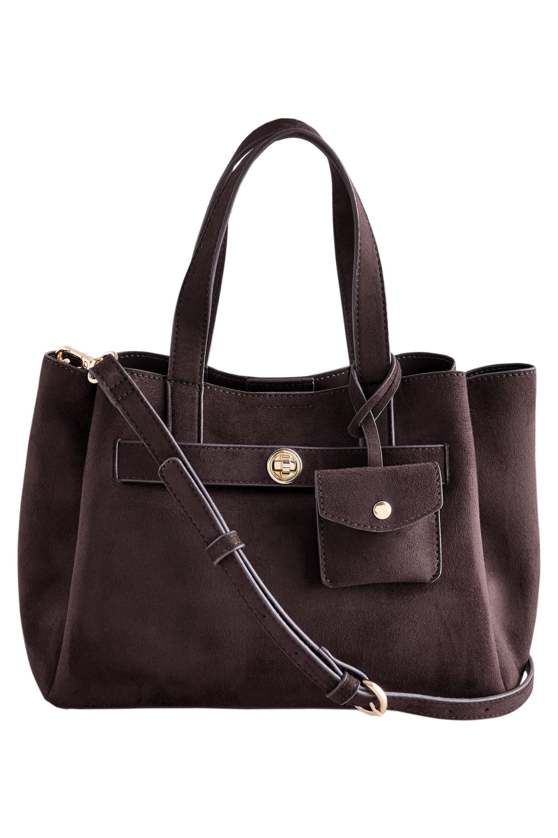 Next Clutch Handtasche aus Kunstveloursleder mit Anhänger (1-tlg)