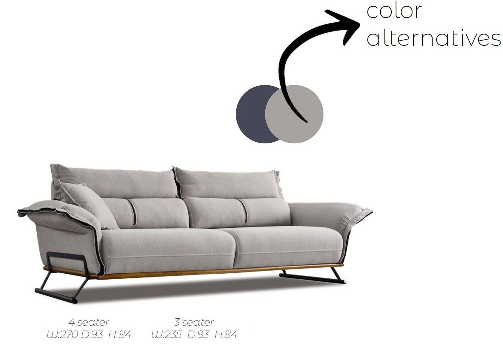 Möbel Luxus Italienische Sofa Stil Sofa, Sofagarnitur JVmoebel 3tlg