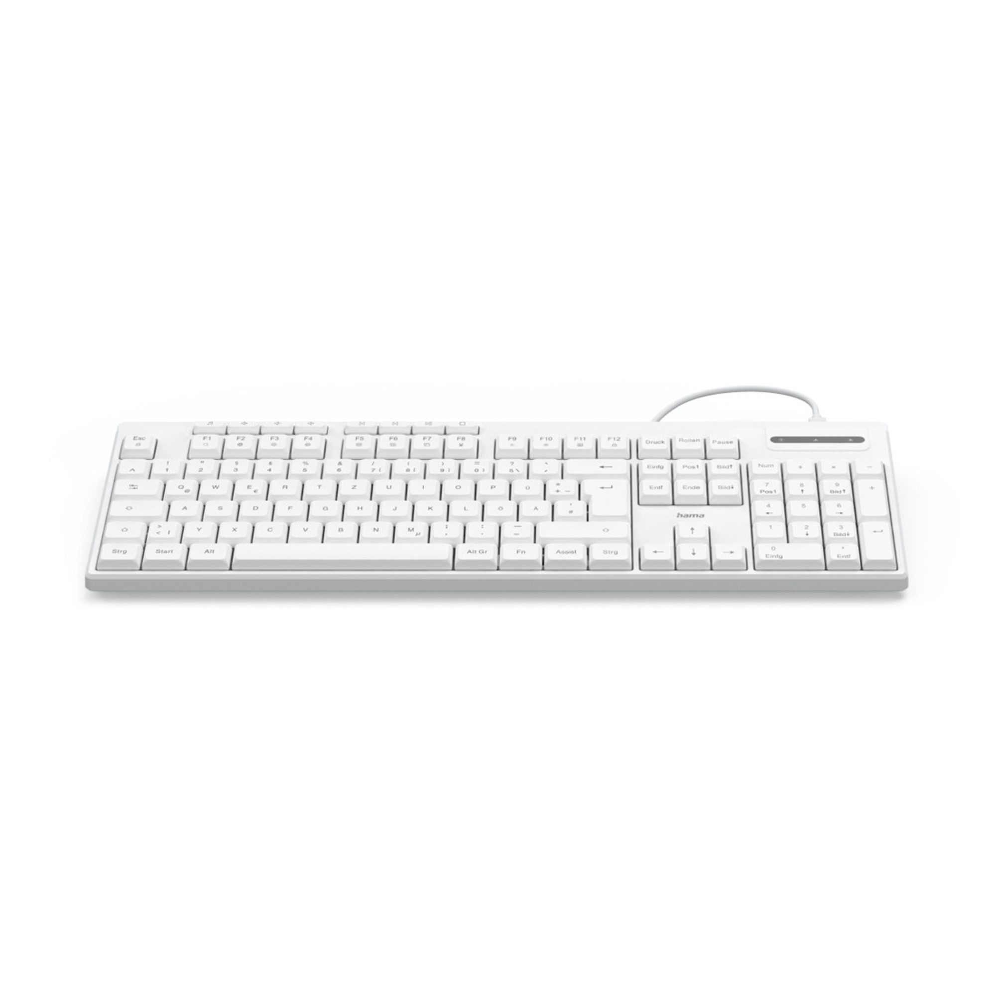 Hama CK-200, kabelgebunden, Weiß, QWERTZ Gaming-Tastatur
