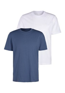 KangaROOS T-Shirt (2er-Pack) Freizeitshirt mit Kurzarm, Rundhals aus reine Baumwolle