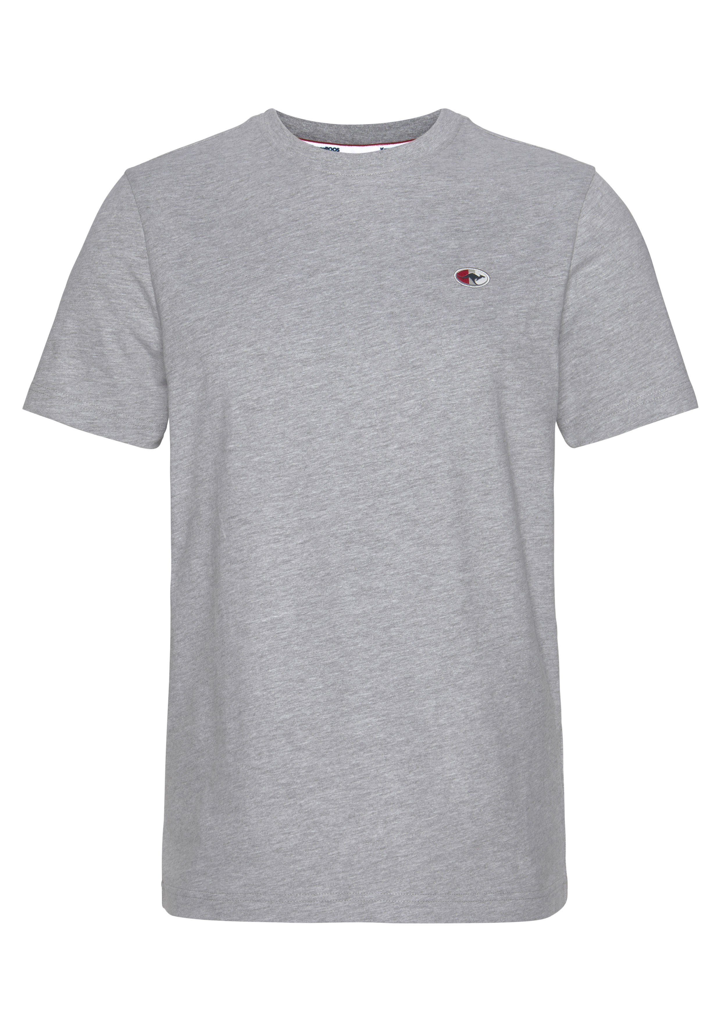 T-Shirt grau-meliert unifarben KangaROOS