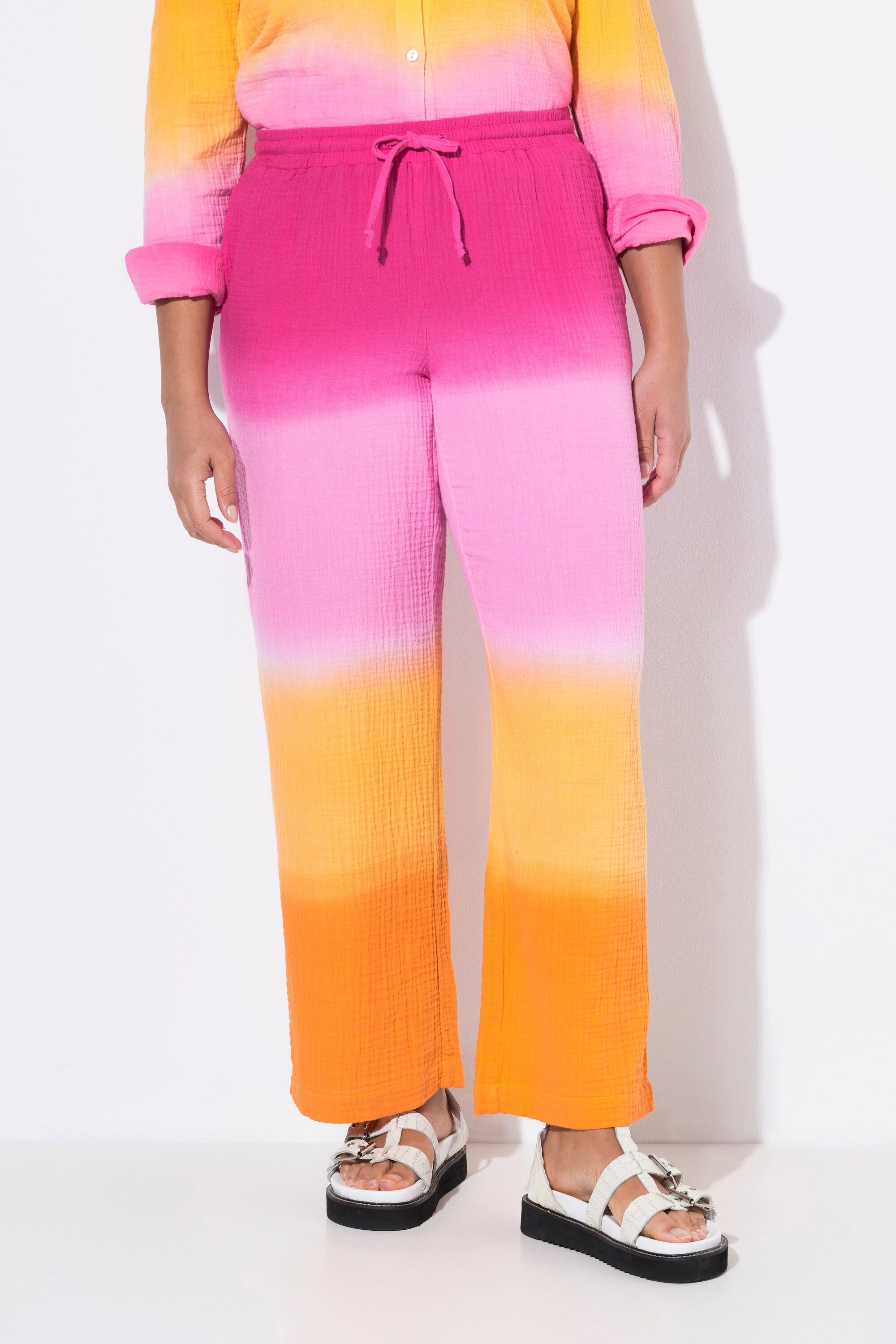 Angel of Style Schlupfhose Hose gerades Bein Musselin Farbverlauf