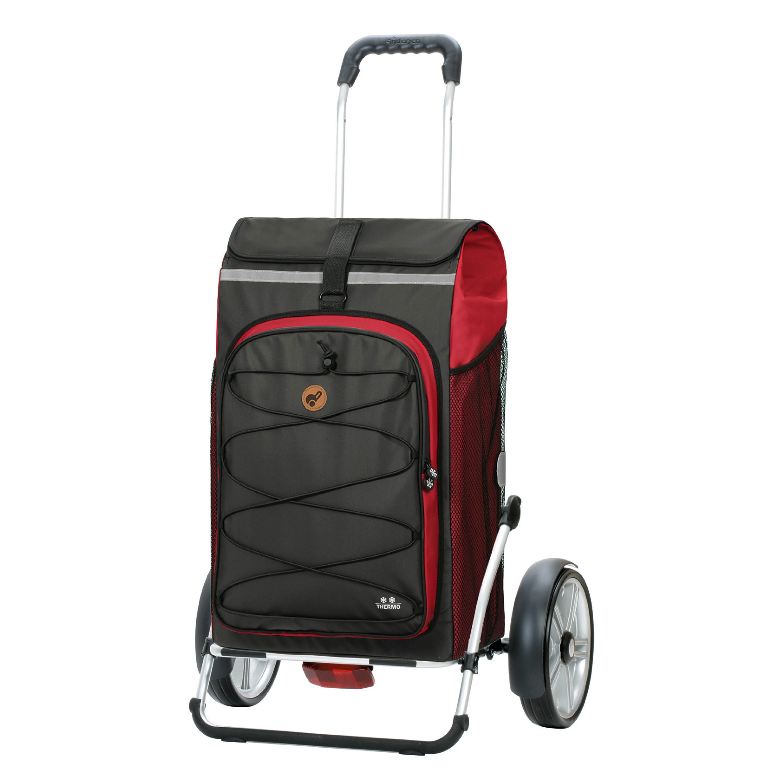 Andersen Einkaufstrolley Royal Shopper Plus Fado 2.1 rot, Thermofach 9 Liter, klappbar, belastbar bis 50kg, wasserabweisend