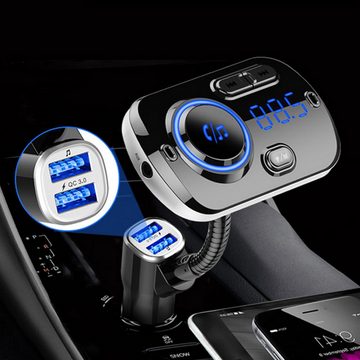 GelldG Bluetooth-FM-Transmitter für Auto, Bluetooth 5.0-Autoradio-Adapter Bluetooth-Adapter