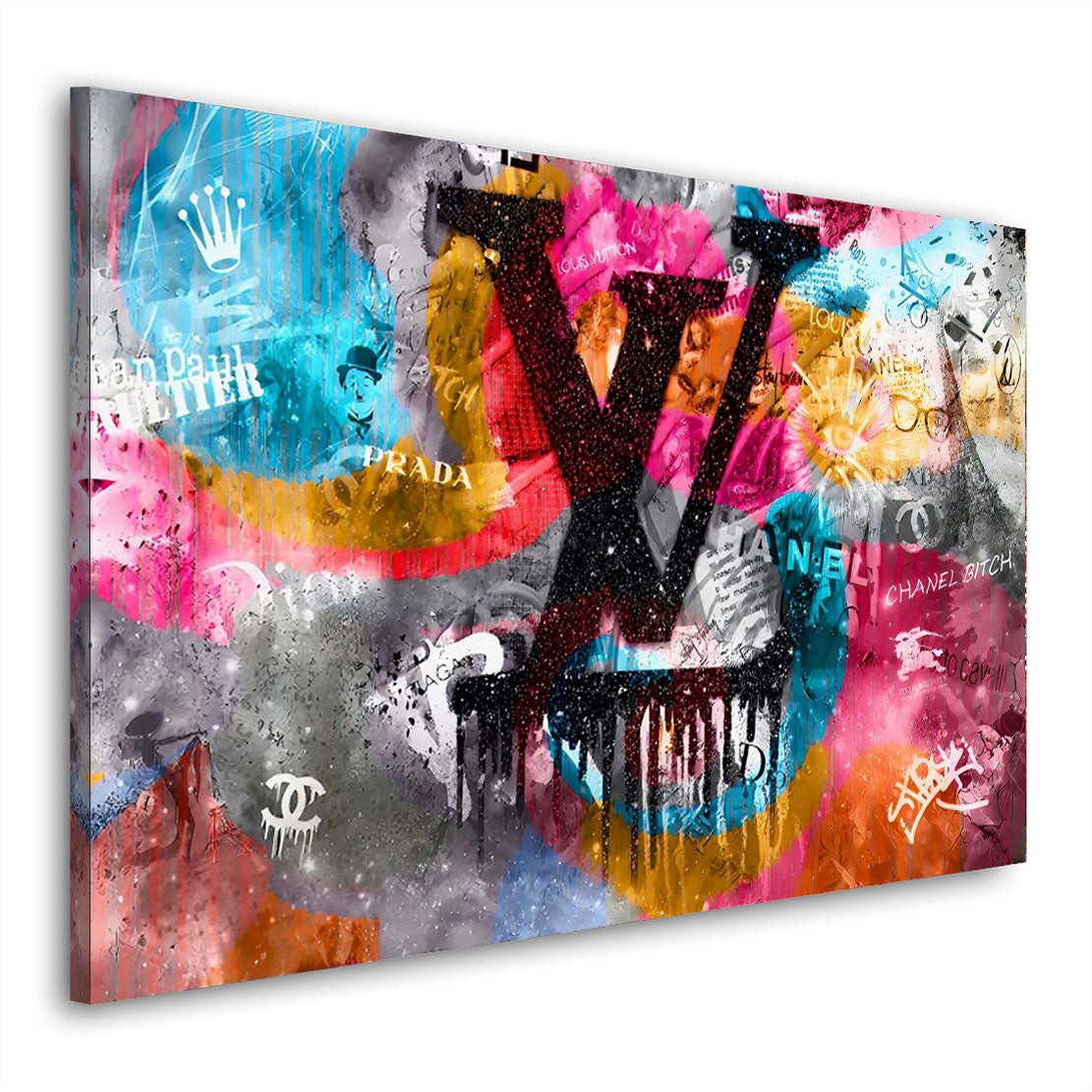 Artedinoi Leinwandbild Pop Art Luxury Lifestyle luxus Wandbild Leinwandbild günstig online kaufen