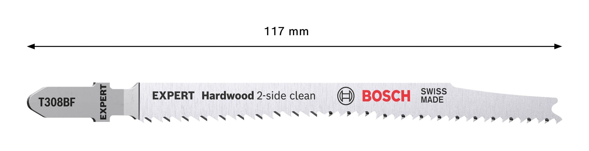 BOSCH Stichsägeblatt Hardwood 2-side Hard Stück), Expert for (25 308 Expert 25er-Pack BF Extraclean - T Wood