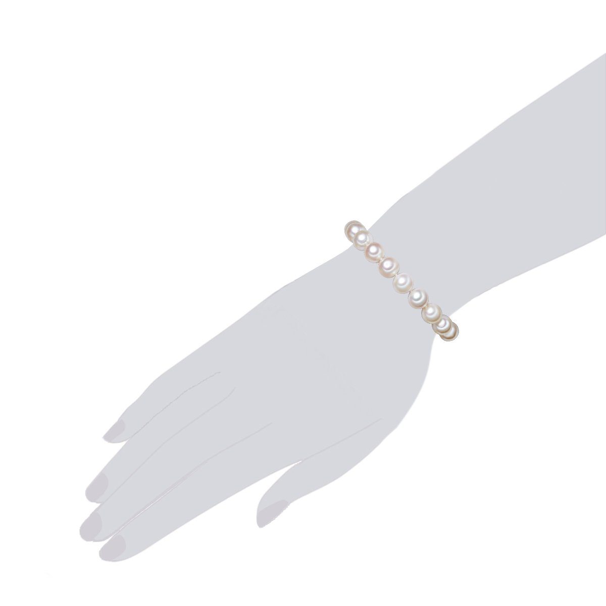 Lulu & Jane Perlenarmband Süßwasser-Zuchtperle günstig online kaufen
