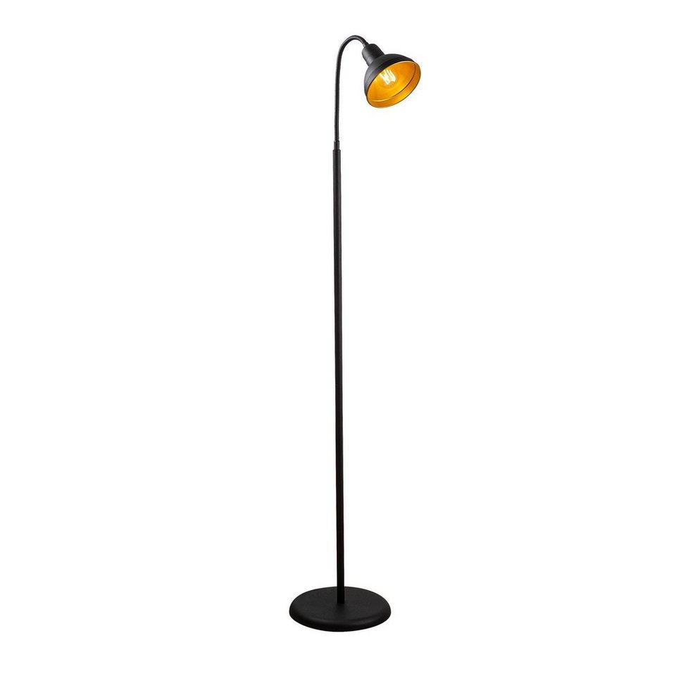 Opviq Stehlampe Lik OPV, Schwarz,Gold, 34 x 30 cm, Metallkörper