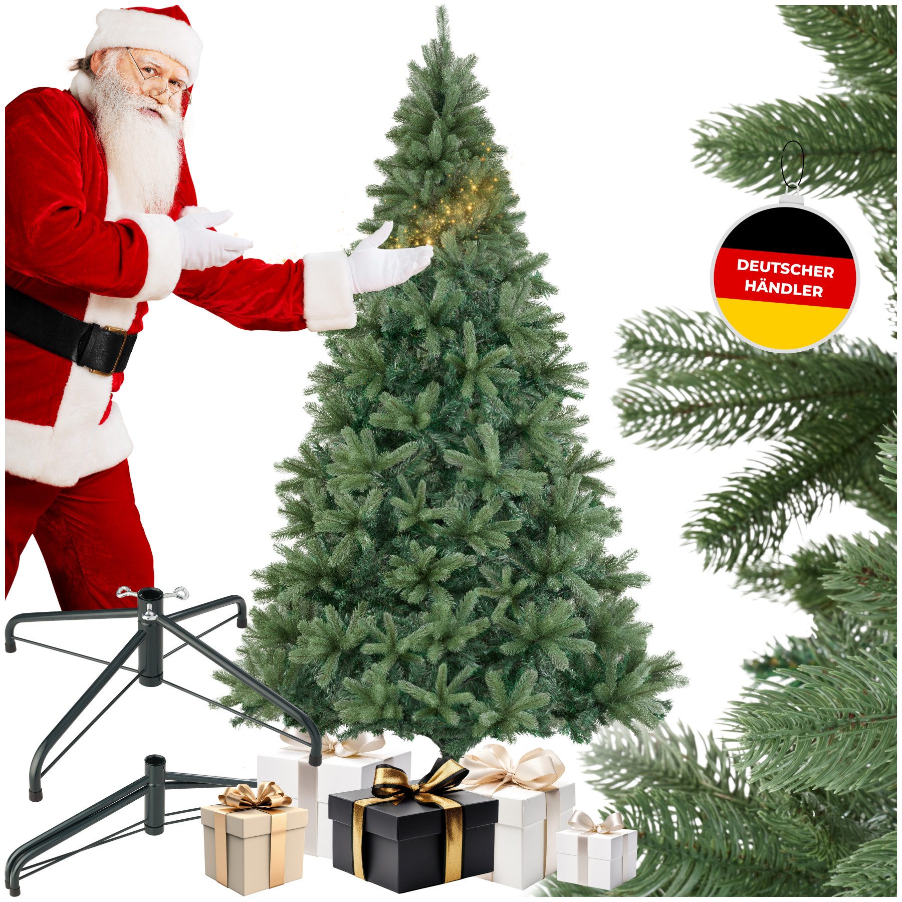 tectake Künstlicher Weihnachtsbaum Christbaum Künstlicher Tannenbaum 210 23 günstig online kaufen