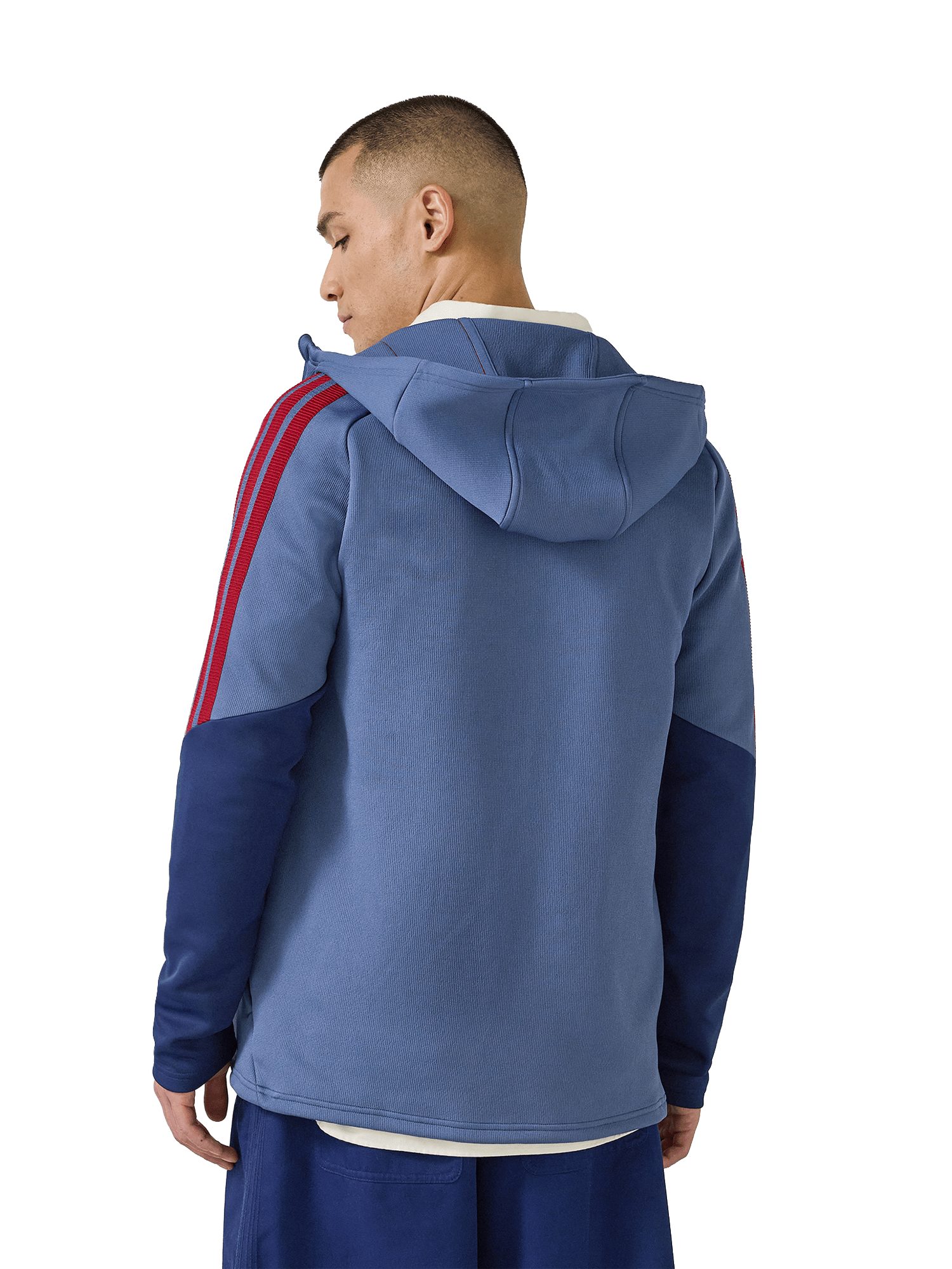adidas Performance Kapuzenpullover FC Bayern München, Authentic Zip-Hoodie Teamline, Herren, Blau