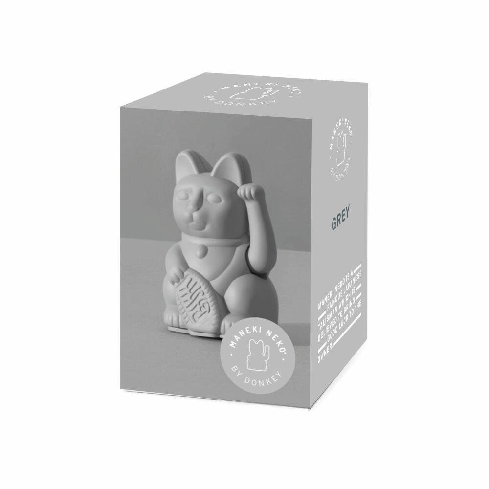 Donkey Products Winkekatze Lucky Cat Mini Maneki Neko Grey