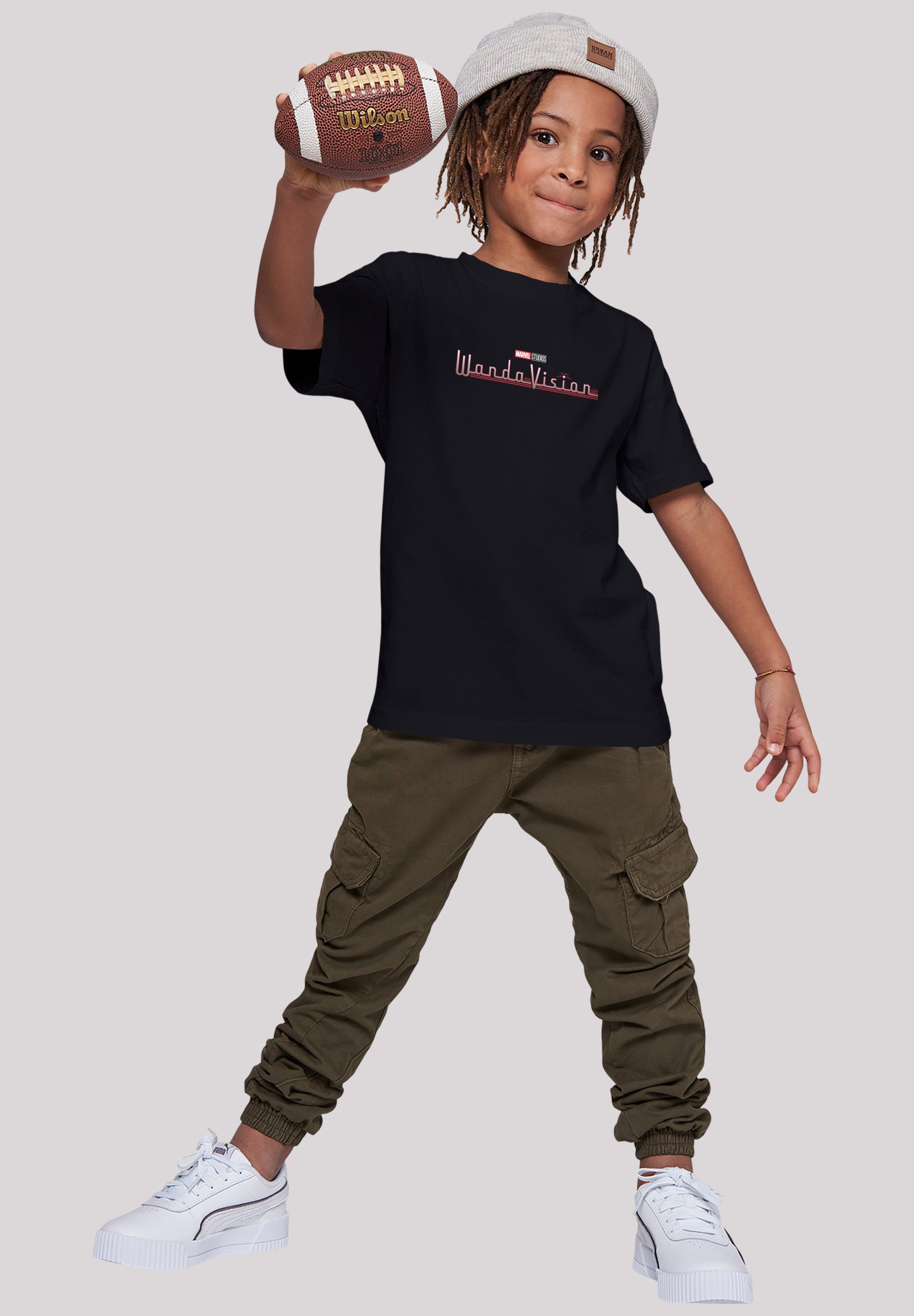 Kids F4NT4STIC black Kinder Tee Marvel with Basic (1-tlg) Kurzarmshirt Logo WandaVision