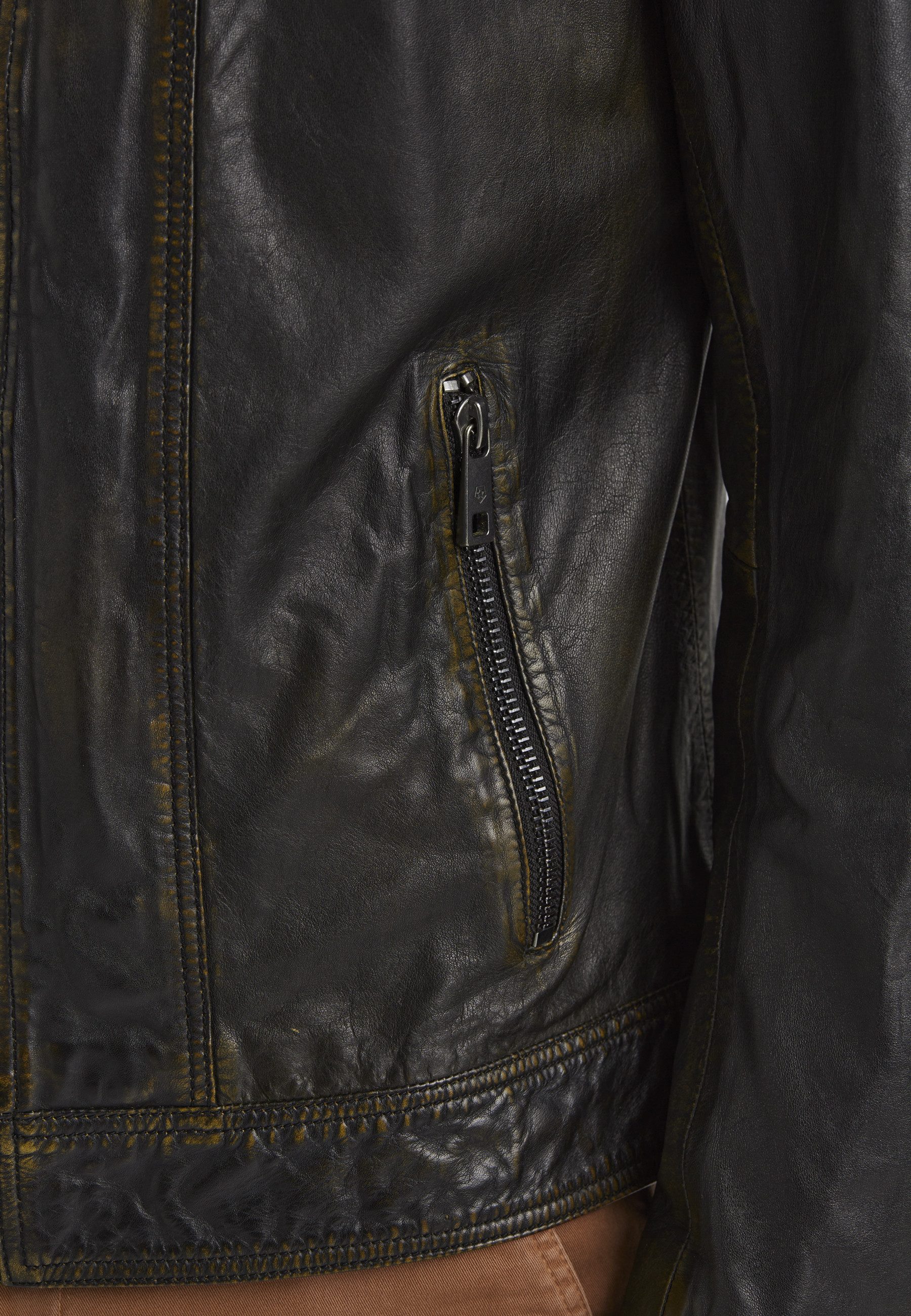 Milestone Lederjacke MSArlington Herren Bikerjacke Jacke Leder