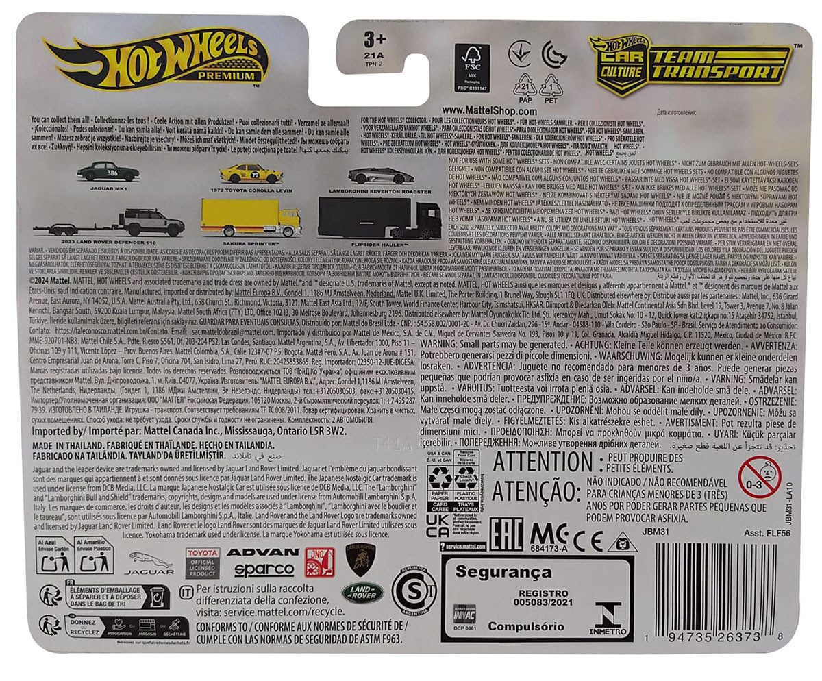 Hot Wheels Spielzeug-Transporter Hot Wheels Premium Car Culture Team Transport - Lamborghini Reventon R