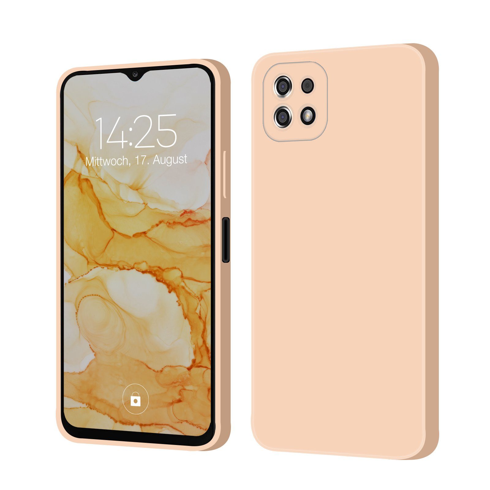 Tec-Expert Handyhülle SoftGrip Cover Hülle für Samsung Galaxy A22 5G, Handy Case Bumper integrierter Kameraschutz flexibel