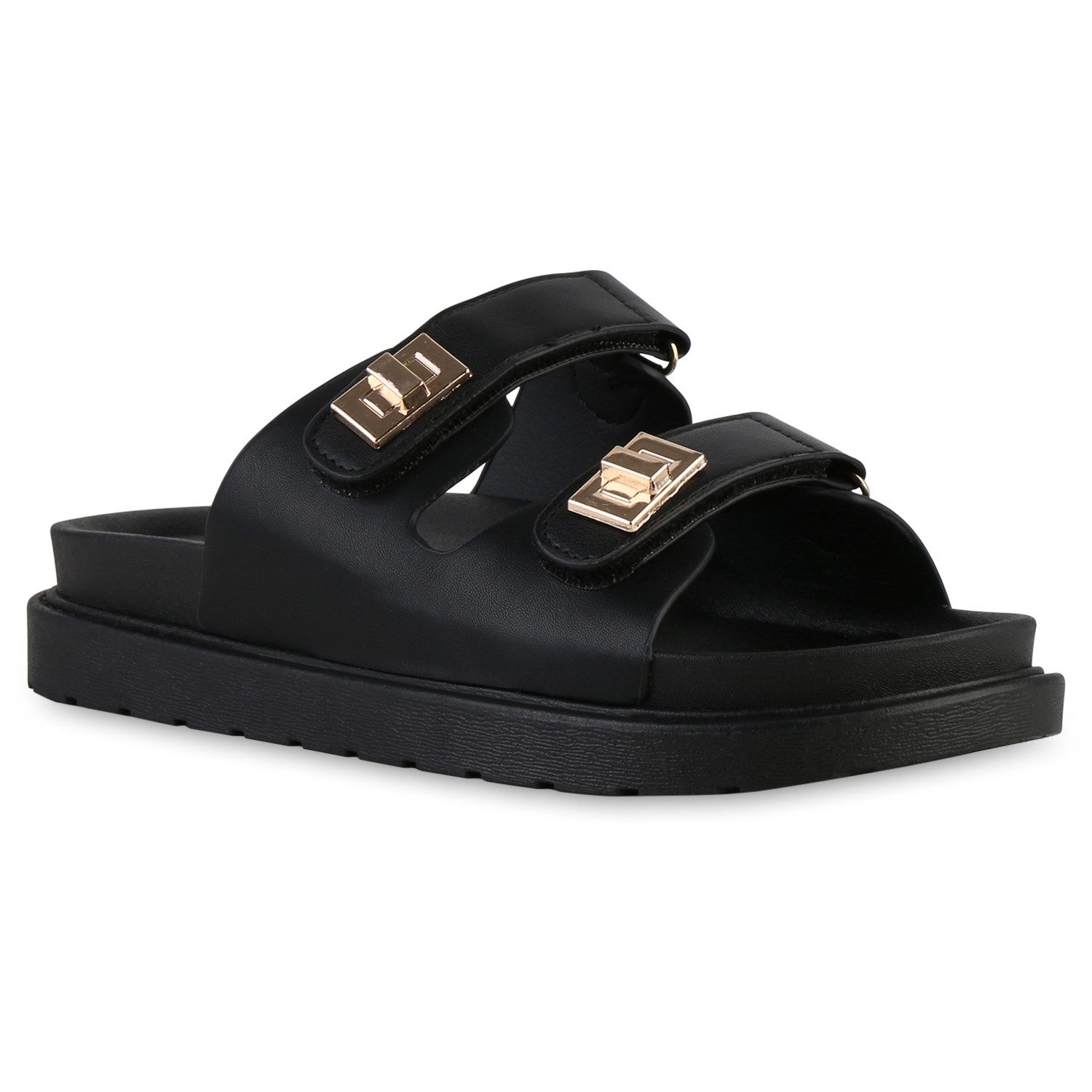 VAN HILL 841737 Sandalette Damen Pantoletten Sandaletten Profil-Sohle Freiz günstig online kaufen