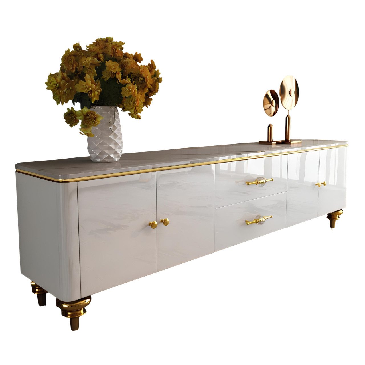 Lowboard Wohnzimmer TV-Tisch Sideboard Anrichte Konsolentisch Wandregal Kommode
