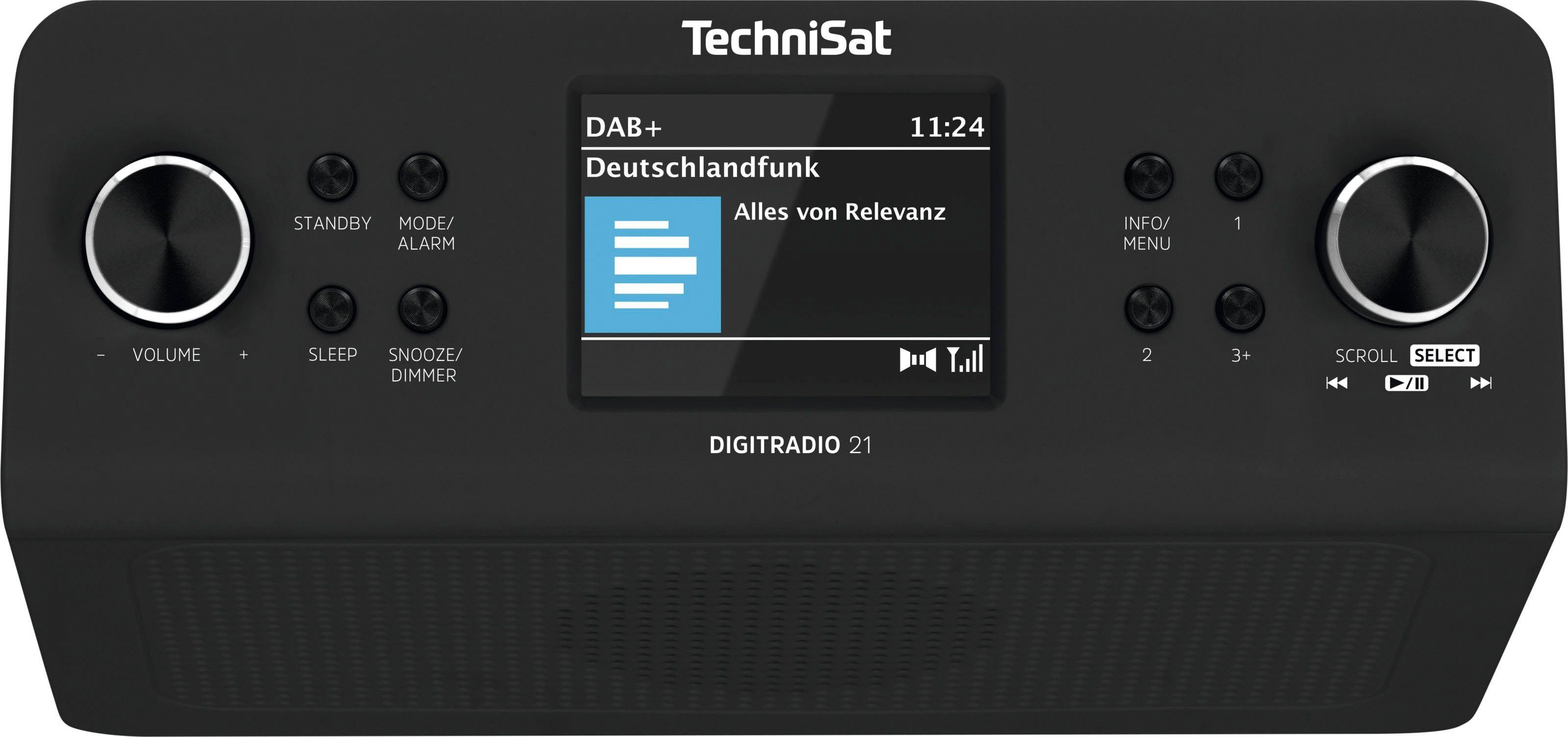 TechniSat DIGITRADIO 21 (DAB), UKW W, 2 Küchen-Radio mit Unterbau-Radio,Küchen-Radio) RDS, schwarz (Digitalradio