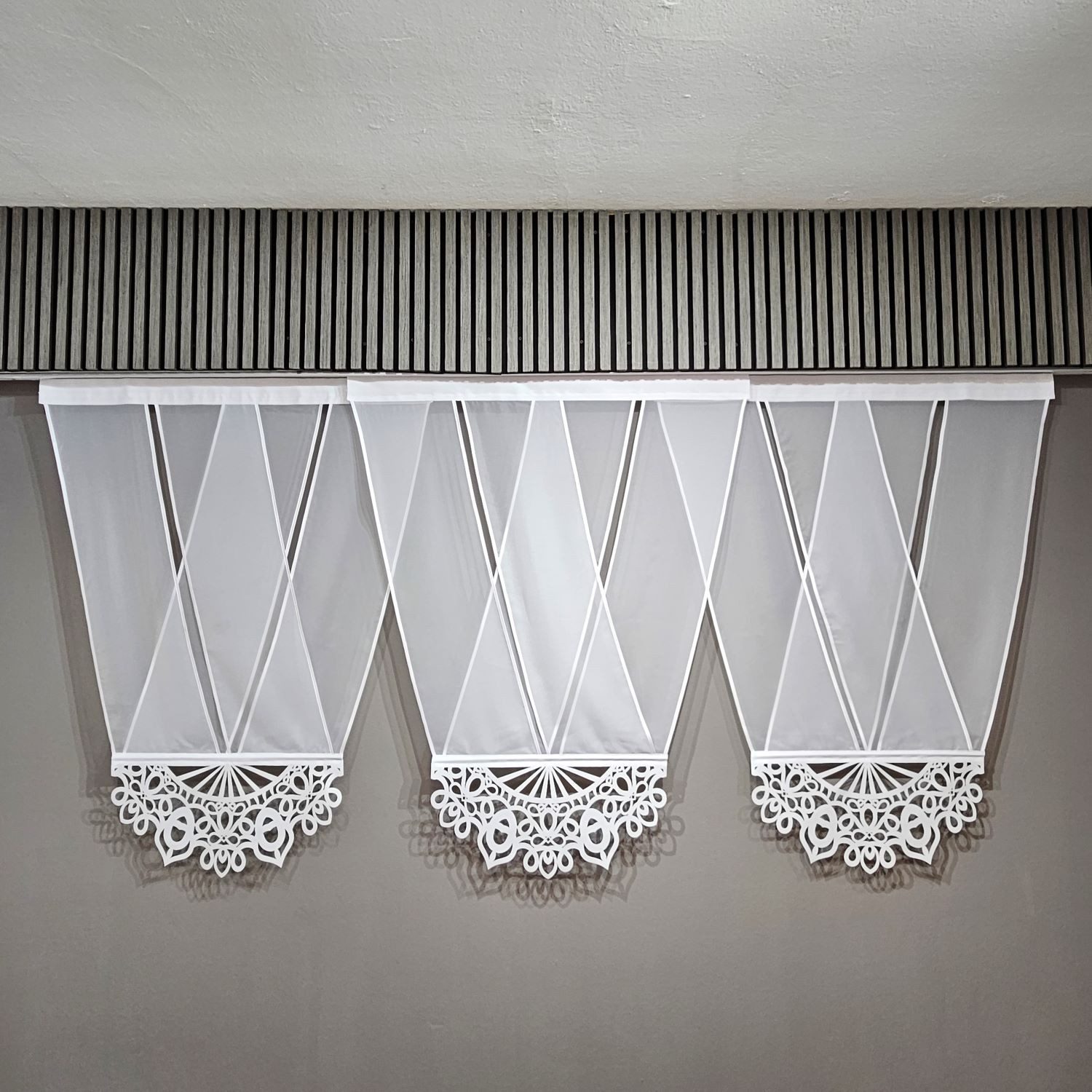 Gardinen by Justyna Scheibengardine 3x V Panel Set (3 St), Kräuselband, Lic günstig online kaufen