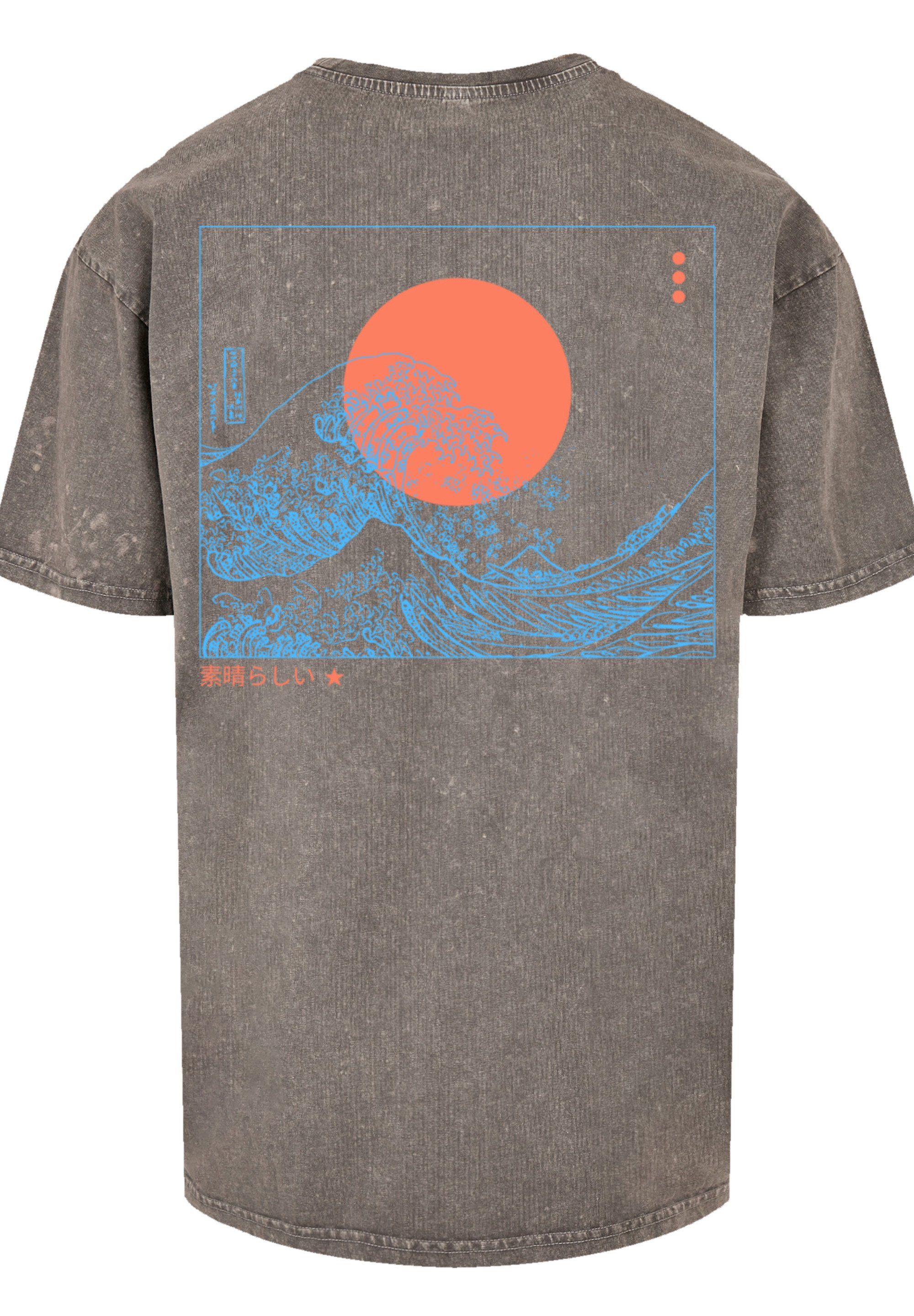 Welle T-Shirt Print Kanagawa F4NT4STIC Asphalt