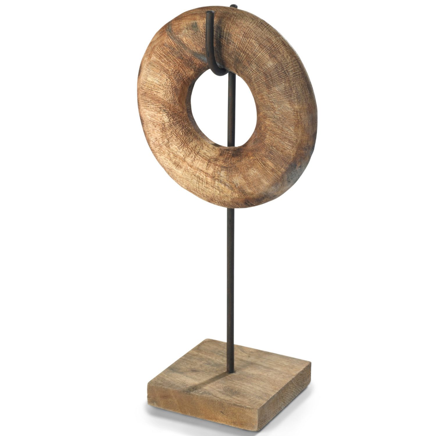 Moritz Skulptur Skulptur Kreis Unendlichkeit Donut klein 40x20x13cm, Holz, Tischdeko, Fensterdeko, Wanddeko, Holzdeko, Weihnachtsdeko