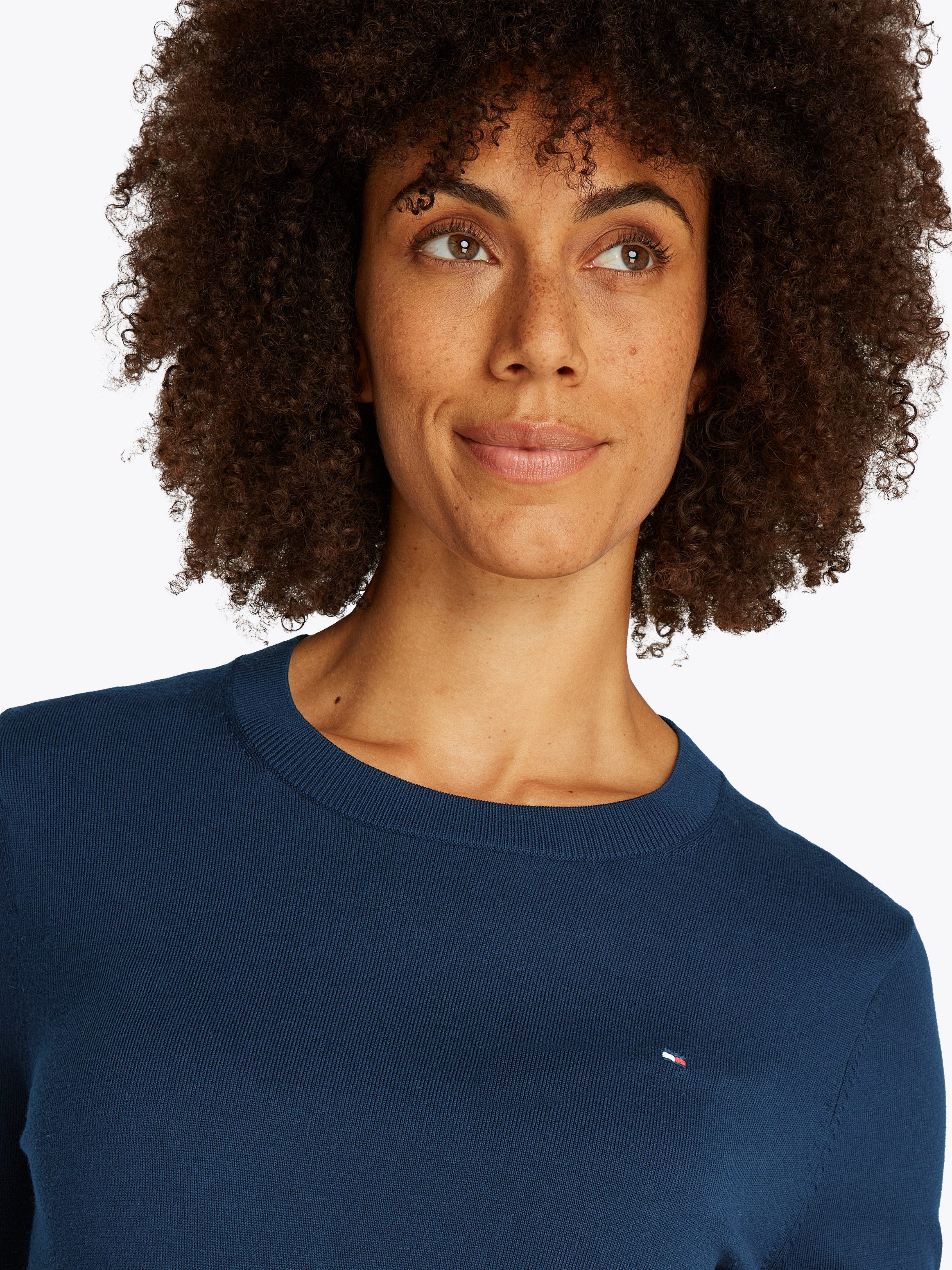 Tommy Hilfiger Rundhalspullover CO JERSEY STITCH günstig online kaufen